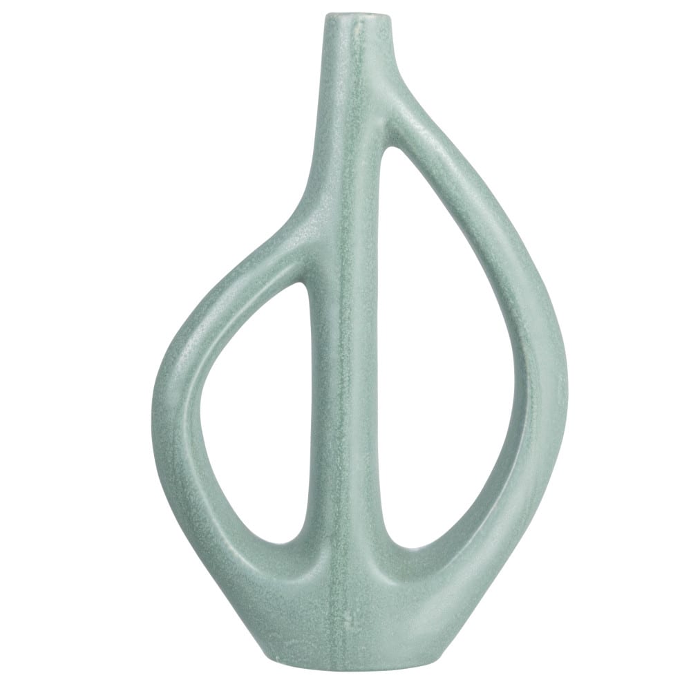 Hello Honey® Bloomingville 15" Matte Blue Stoneware Sculptural Vase