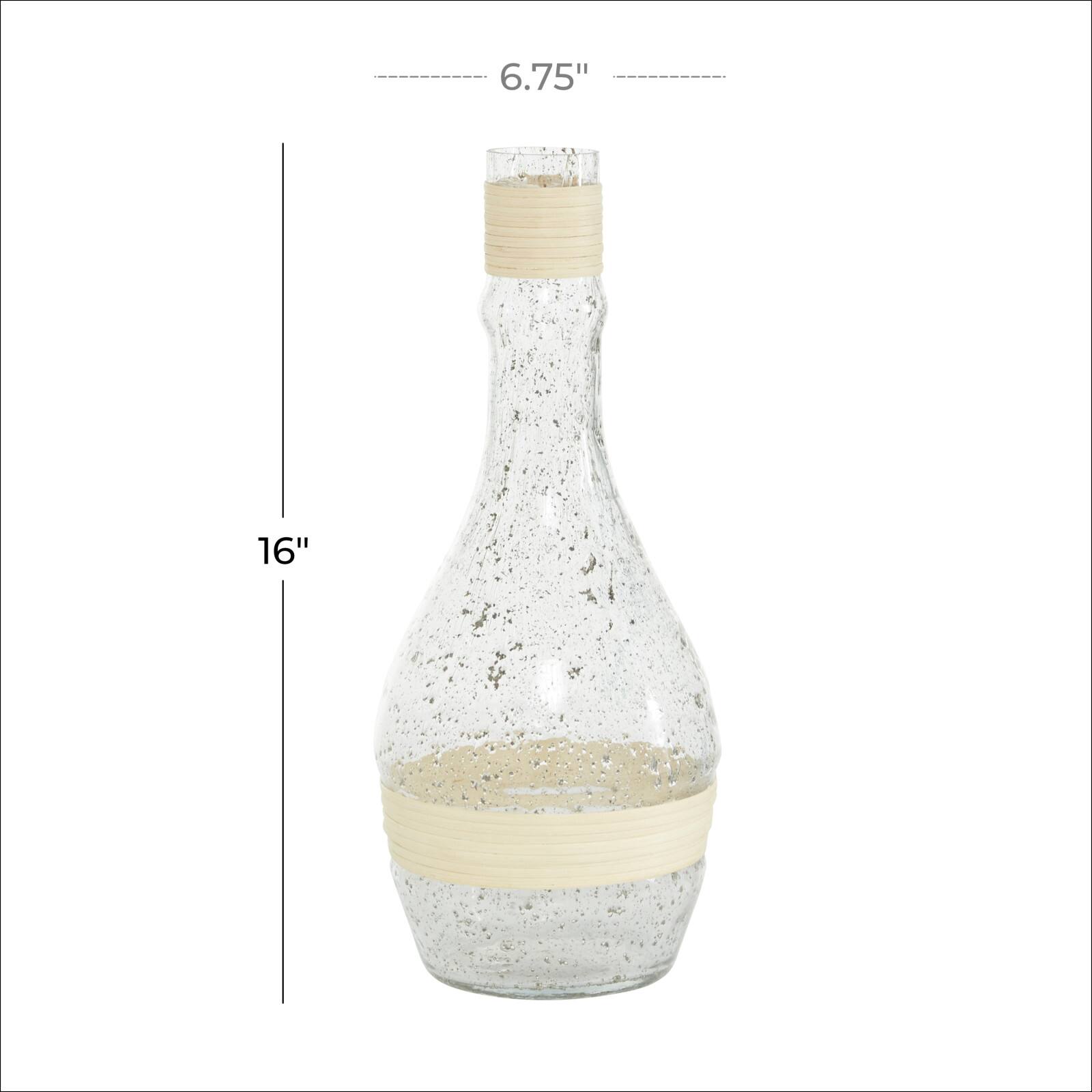 16" Clear Glass Coastal Vase