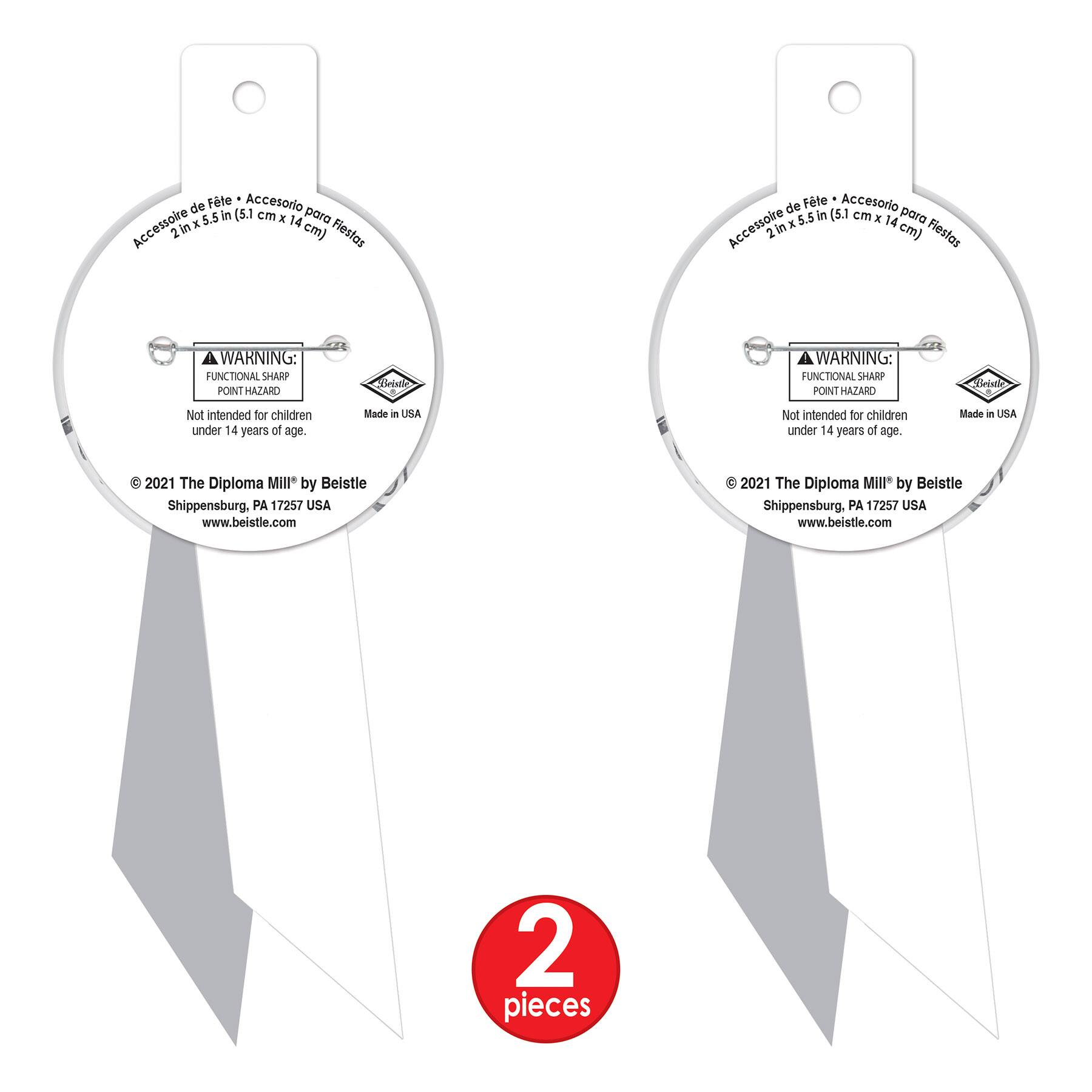 Beistle 5.5" Just Married Rosettes, 2ct.