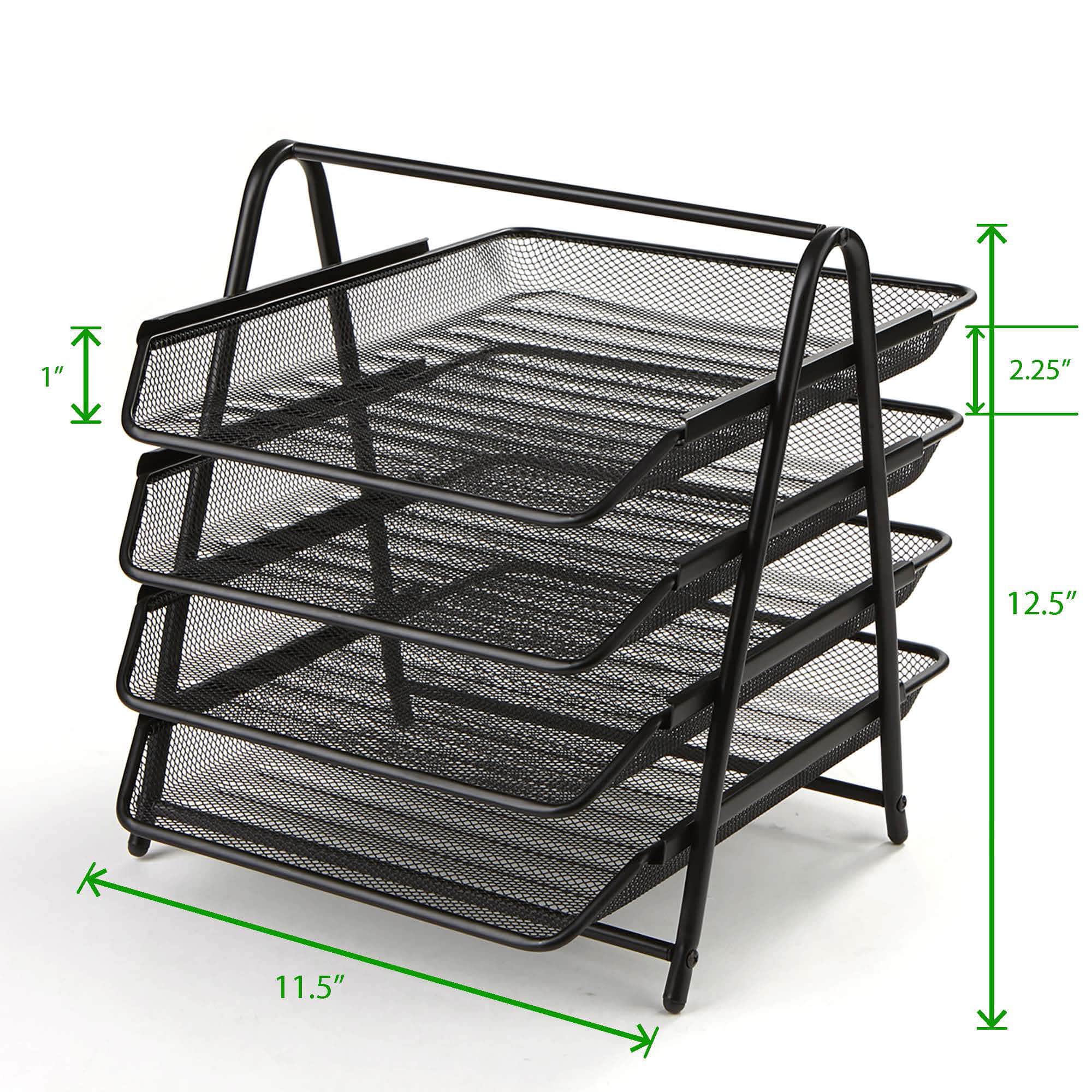 Mind Reader Desk Organizer with 4 Sliding Trays