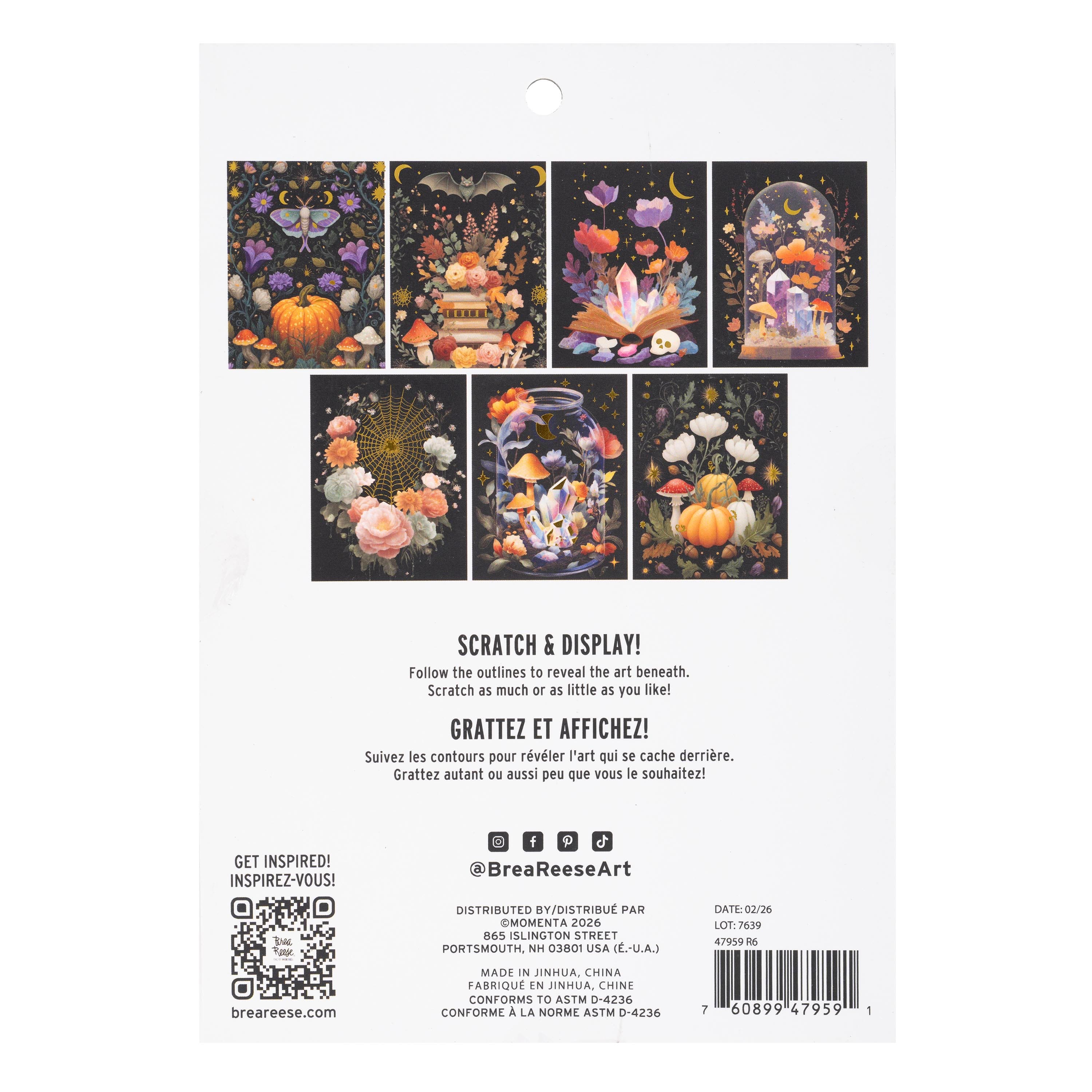 Brea Reese® 6" x 8" Mystical Garden Scratch Art Paper Pad