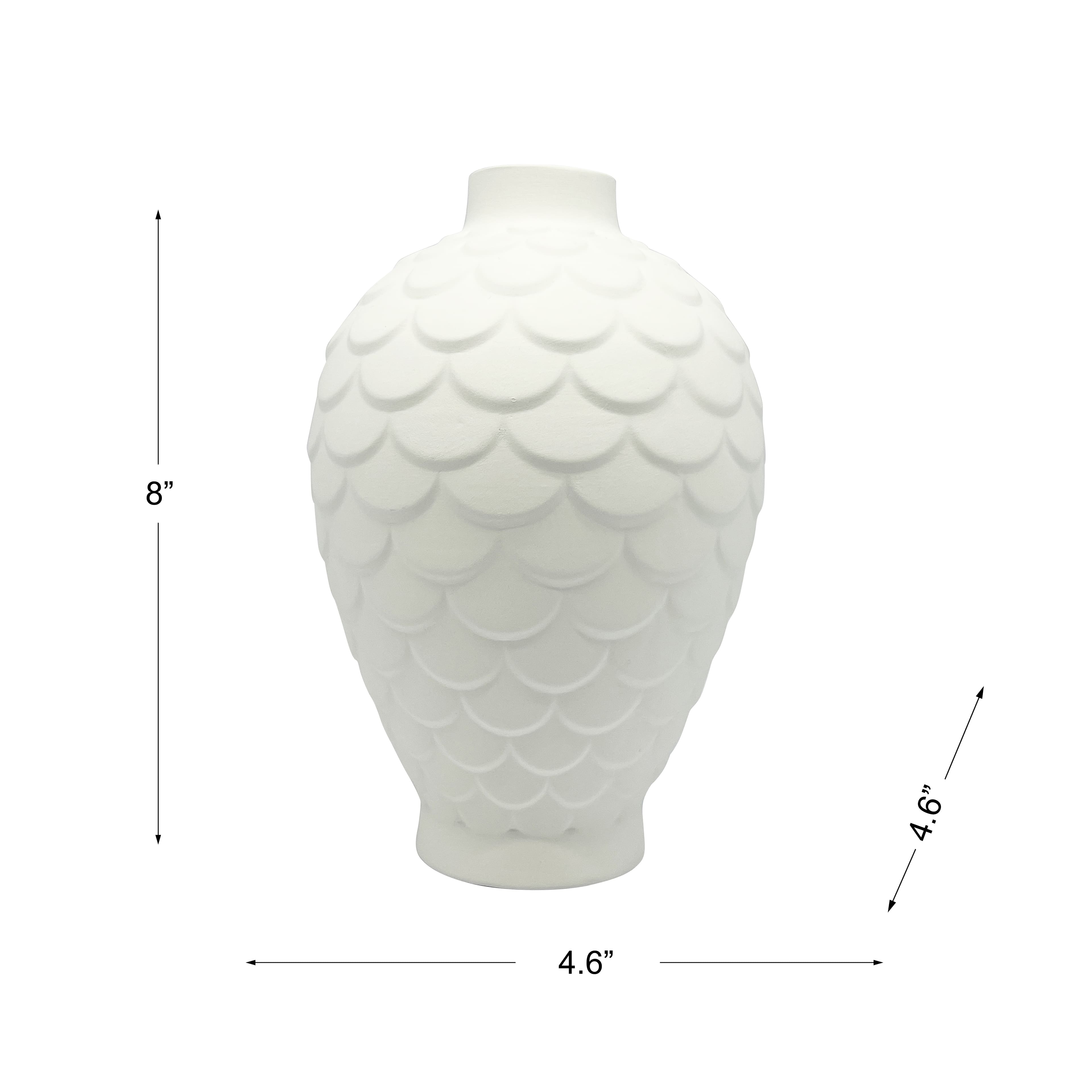 8" Scalloped DIY Ceramic Vase by Make Market®
