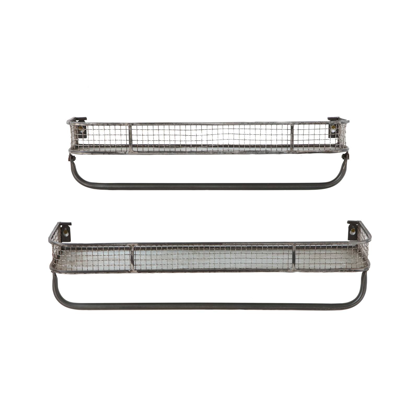 Hello Honey® Metal Wall Shelf with Hanging Bar Set
