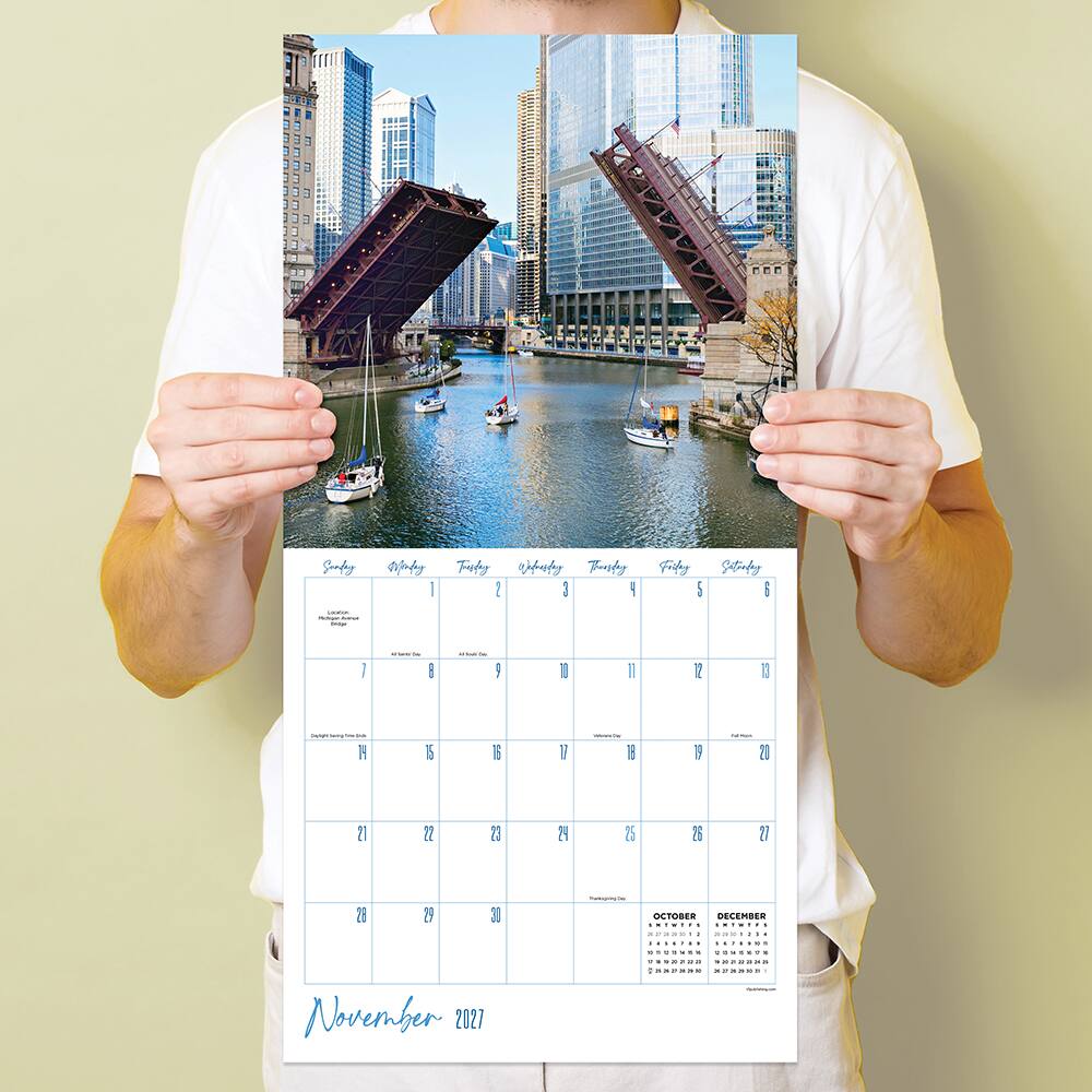 2027 Chicago Wall Calendar