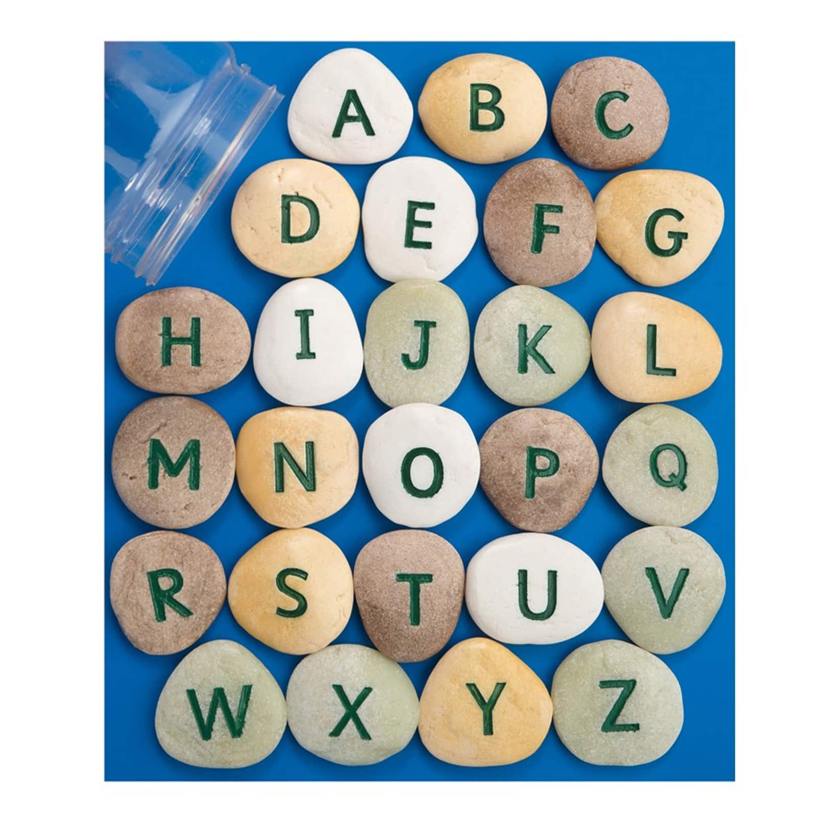 Yellow Door Uppercase Alphabet Pebble, 26ct.