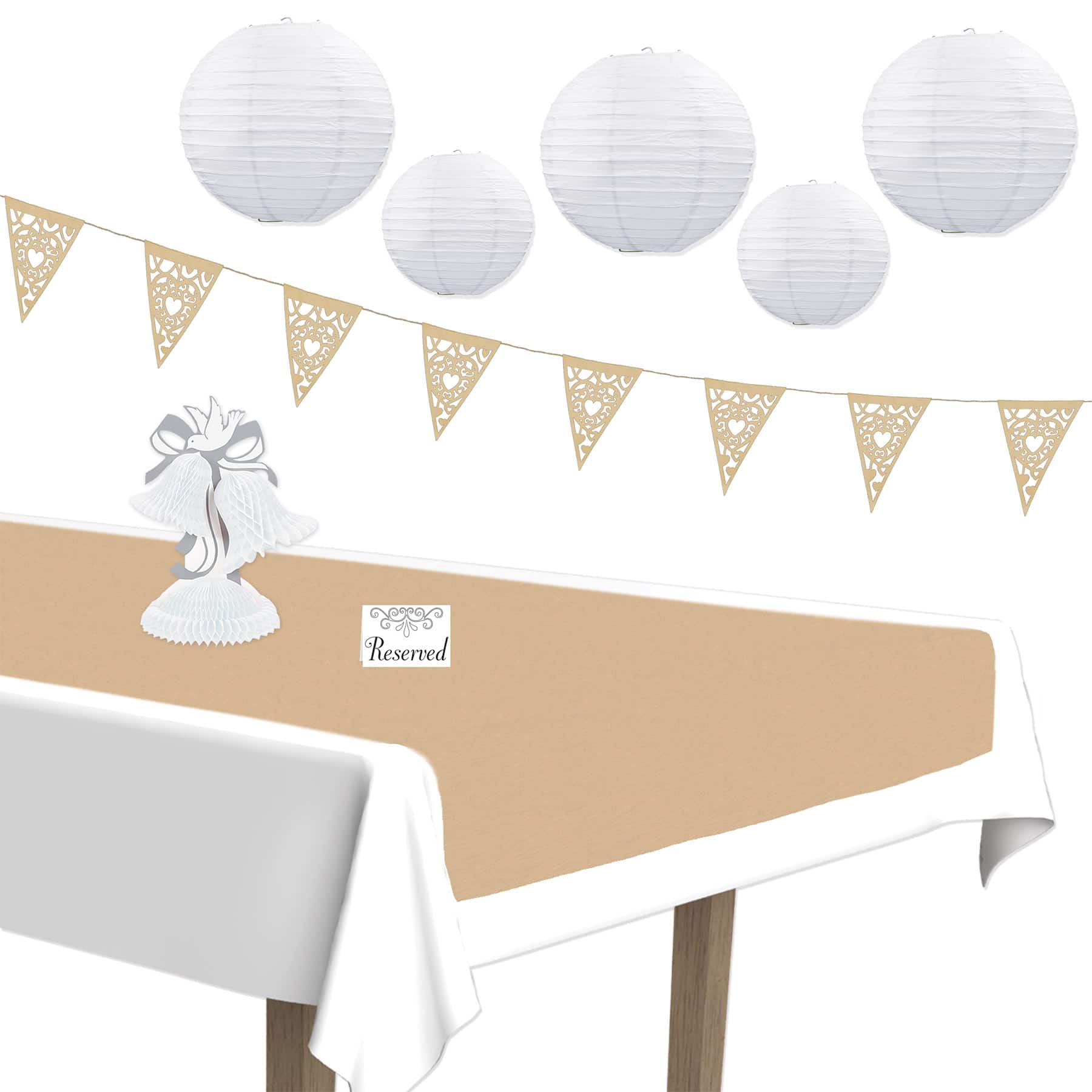 Beistle 24" x 100ft. Brown Kraft Paper Table Roll