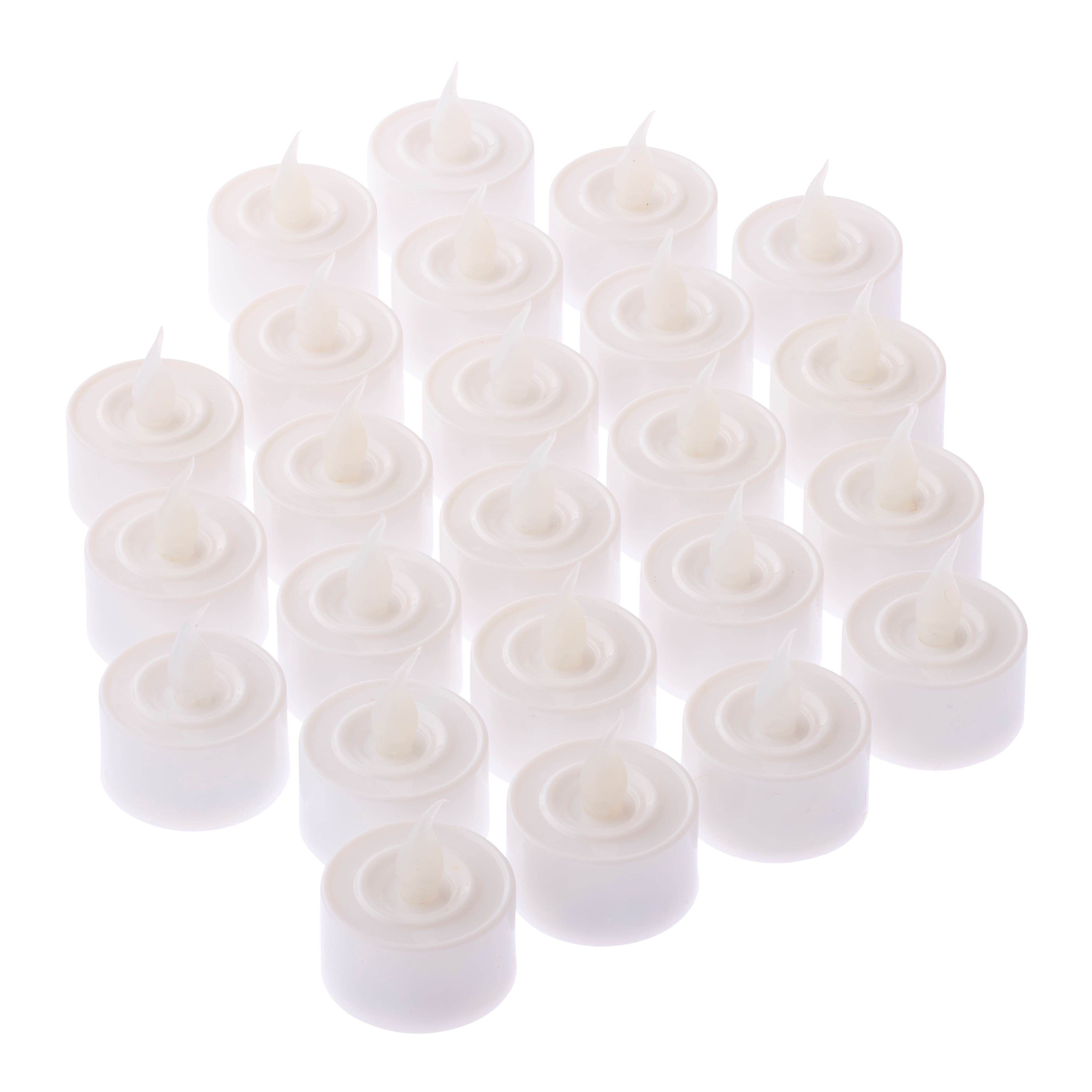 Bougies chauffe-plat blanches sans flamme d’Ashland, 24 unités