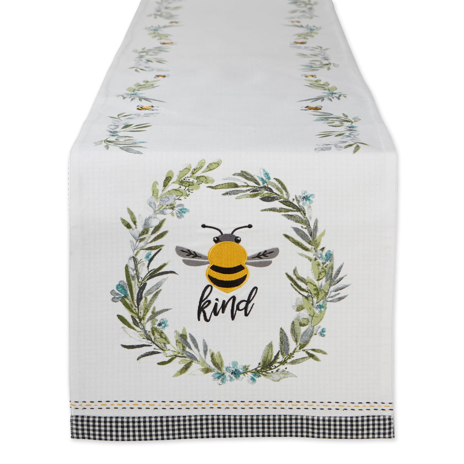 Bee Kind Reversible Embellished Table Runner 14" x 72"