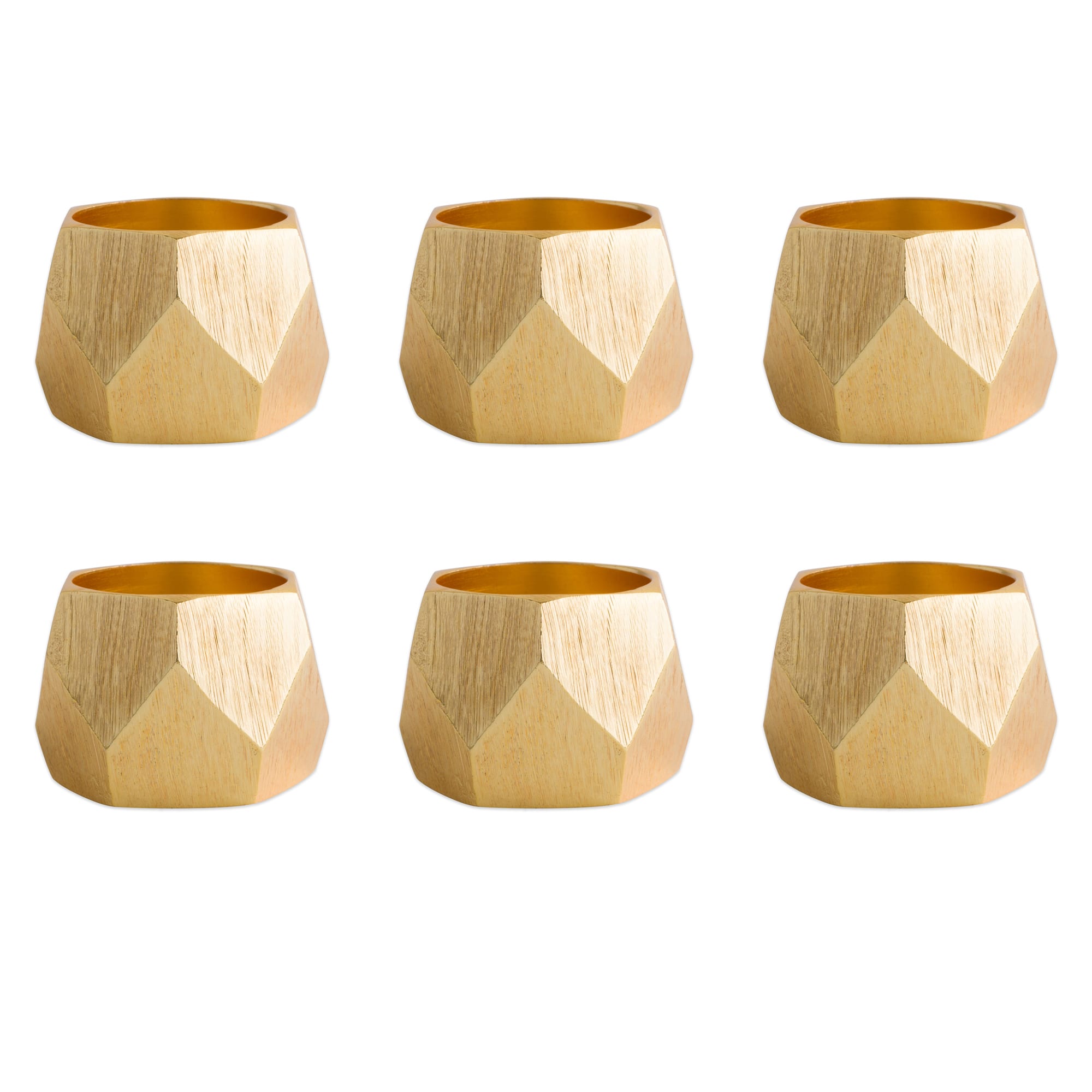 DII® Gold Triangle Band Napkin Rings, 6ct.