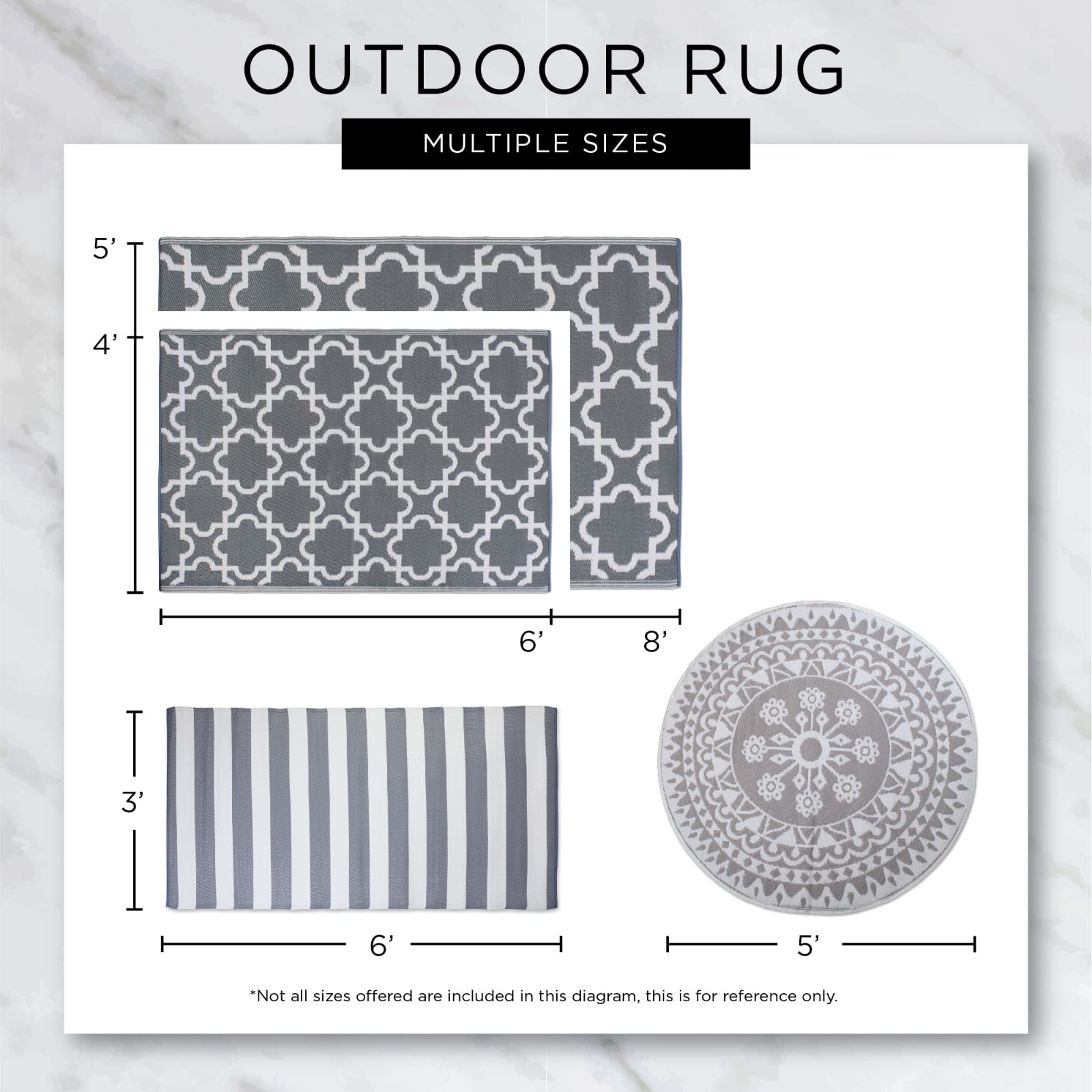 DII® Multi Tone Striped Outdoor Rug