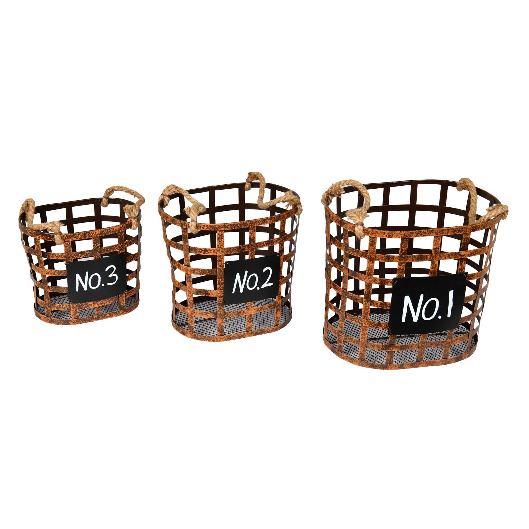 Wire Chalkboard Oval Basket Set By Vickerman in Brown | Michaels®