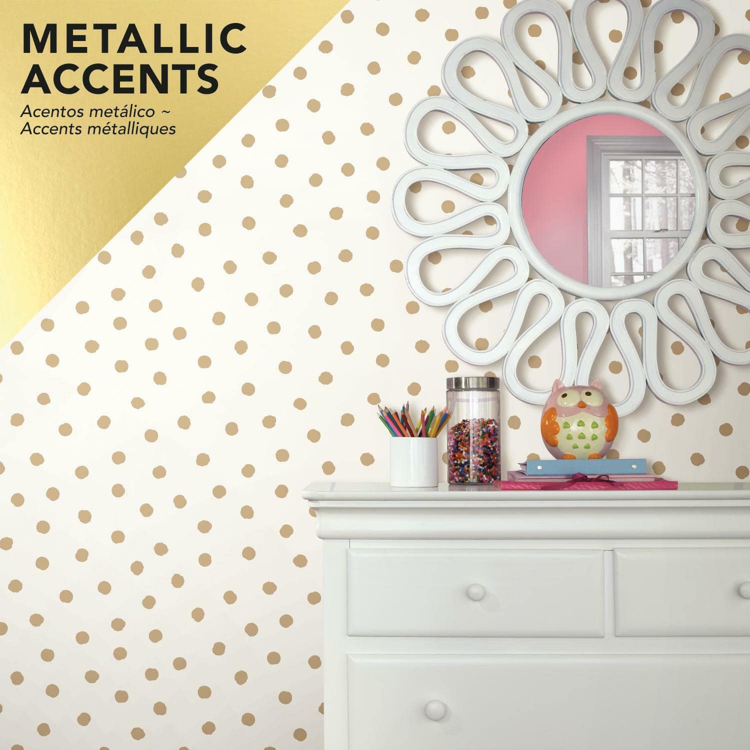 RoomMates Dot Peel & Stick Wallpaper