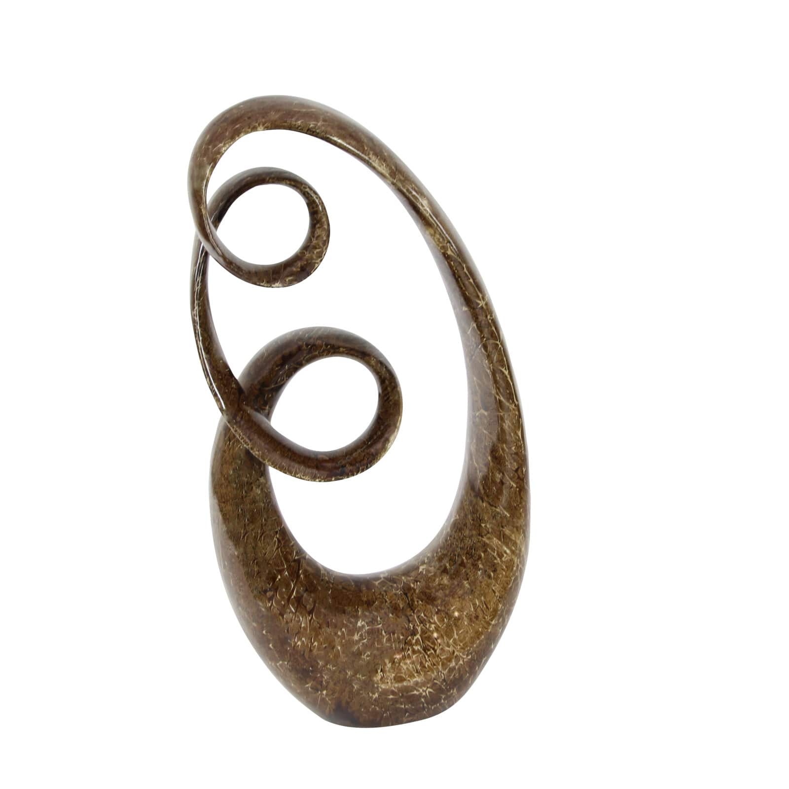 31" Brown Abstract Sculpture