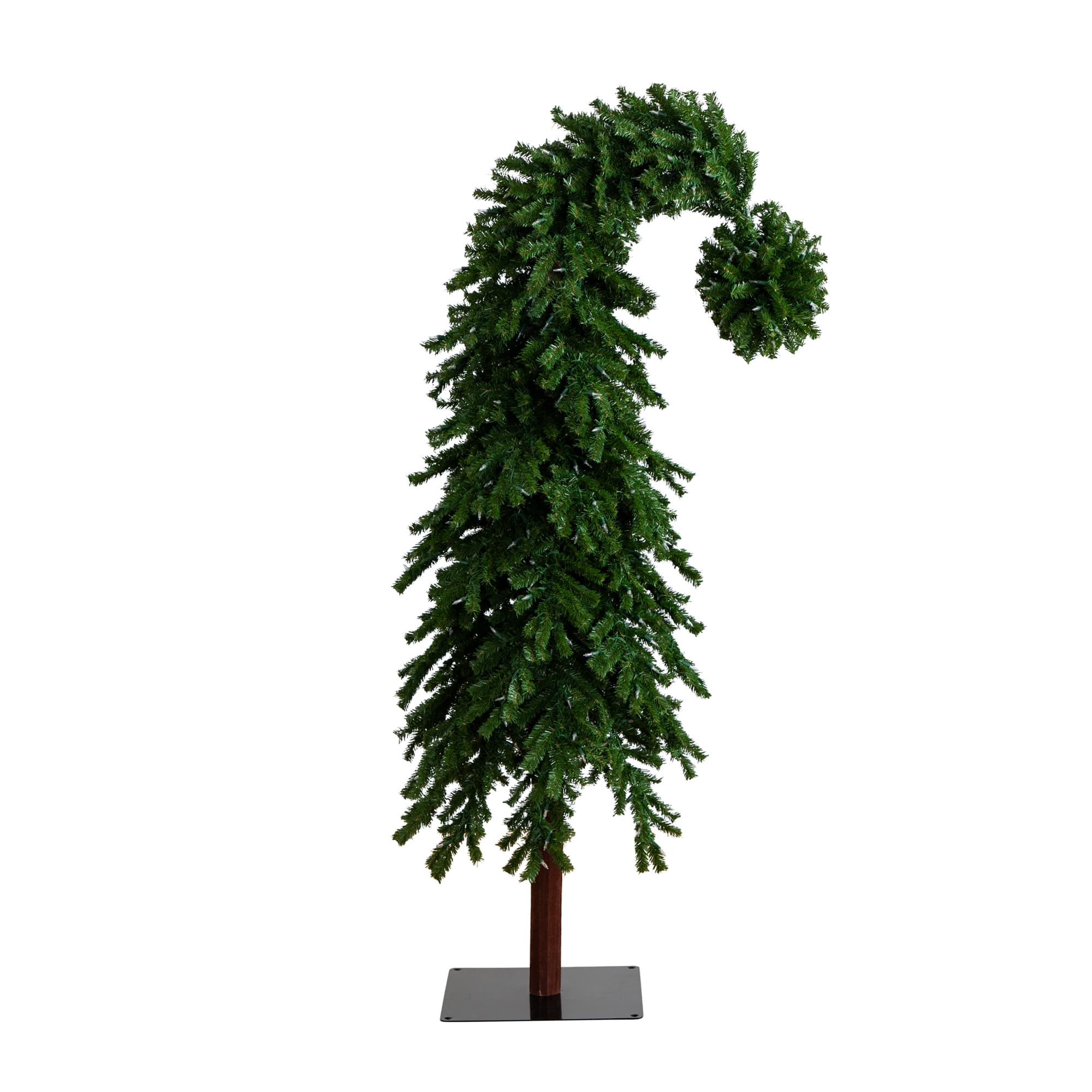 7ft. Pre-Lit Green Santa’s Hat Artificial Christmas Tree, Clear LED Lights
