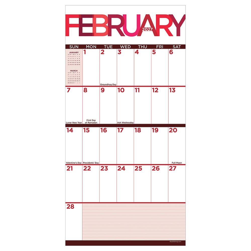 2027 Big Print Mini Calendar