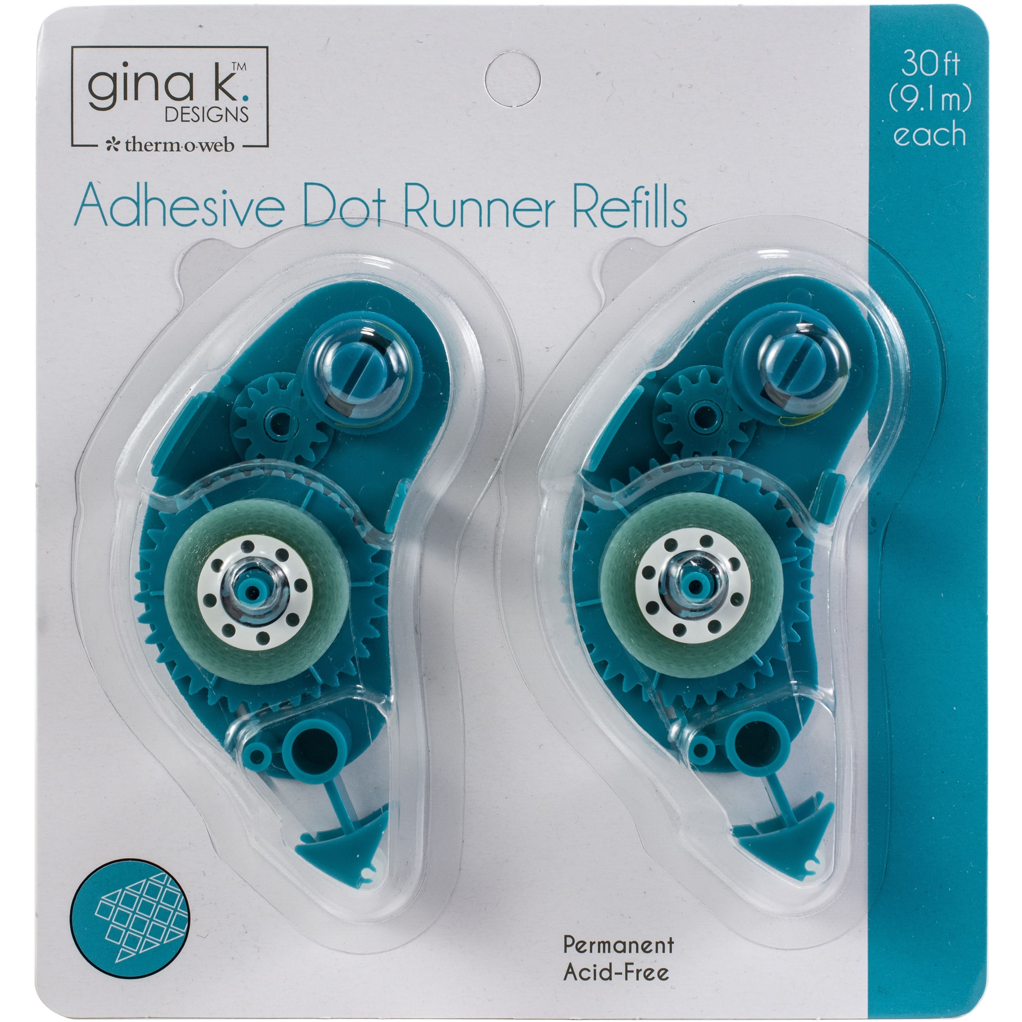 Therm O Web Gina K Designs Permanent Adhesive Dot Runner Refill, 2ct.