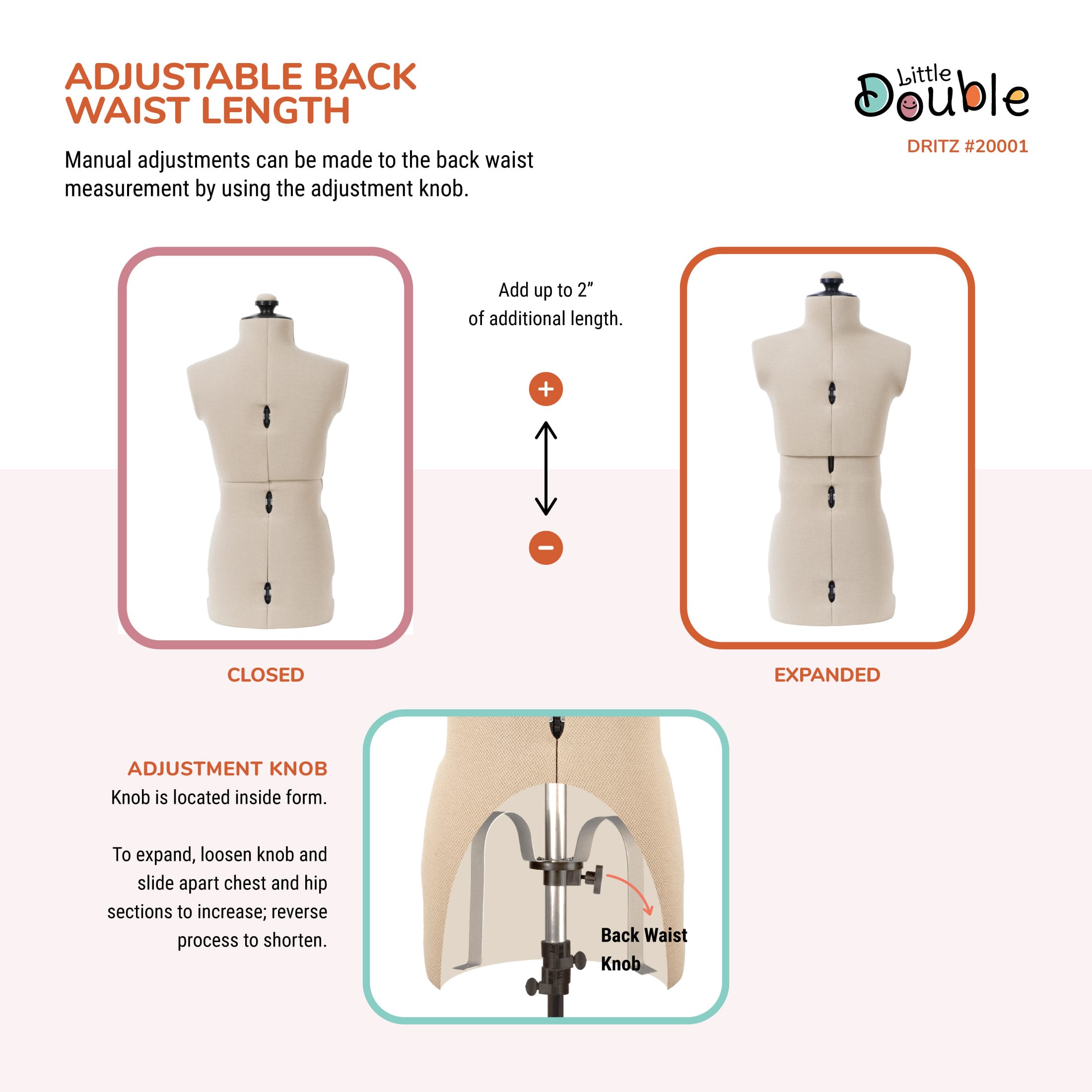 Dritz® Little Double Child Dress Form with Adjustable Tri-Pod Stand