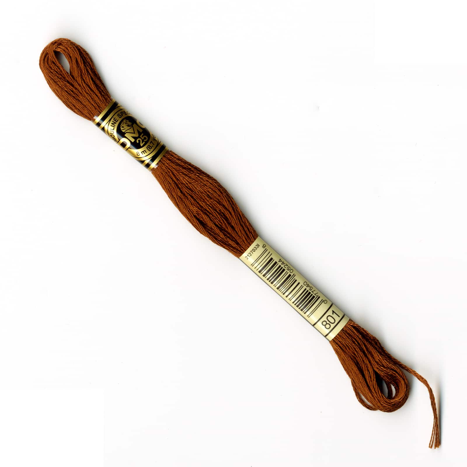 DMC® 6 Strand Embroidery Floss, Brown, Color: 801 DK Coffee Brown
