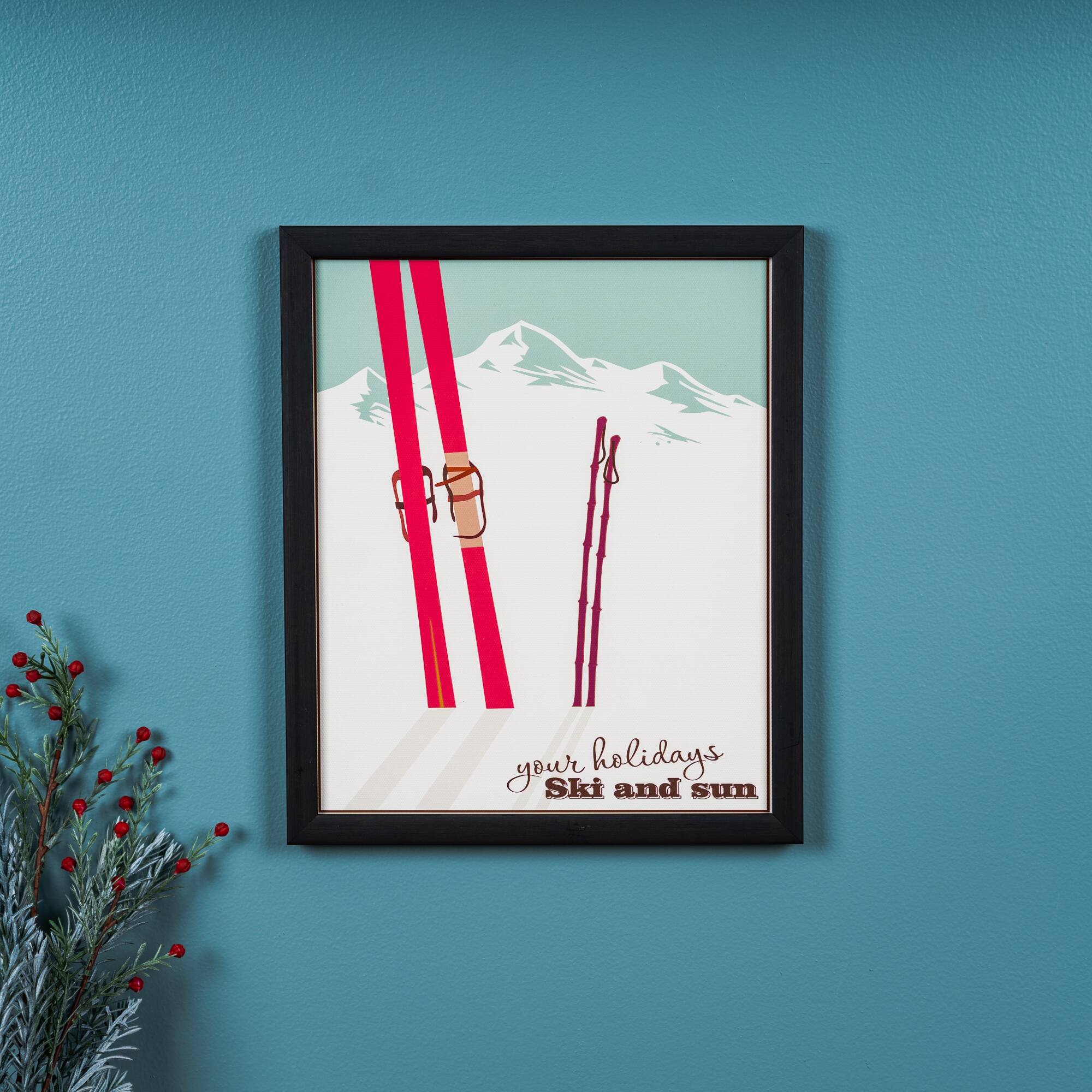 Melrose 10" x 12" Ski & Sun Framed Wall Décor