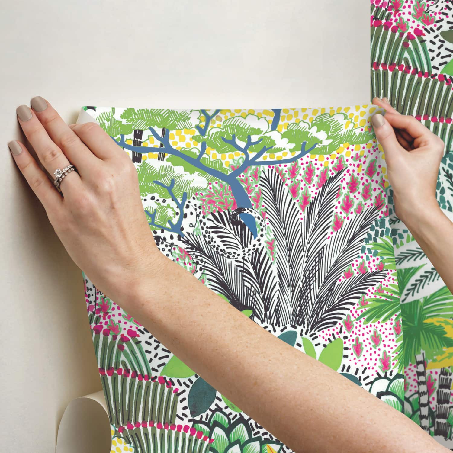 RoomMates Tamara Day Jungle Vibe Peel & Stick Wallpaper