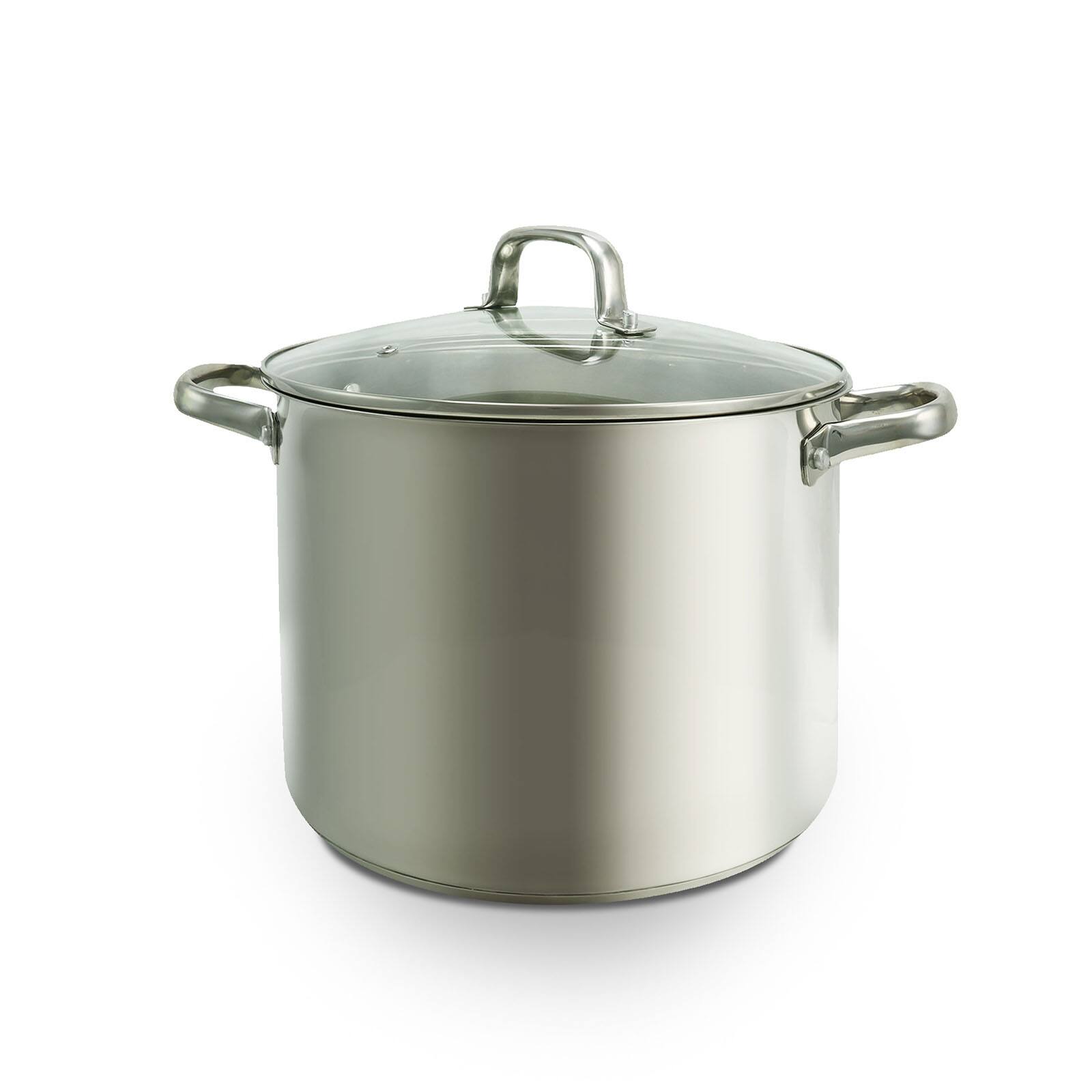 Oster Adenmore 12qt. Stainless Steel Stock Pot With Tempered Glass Lid