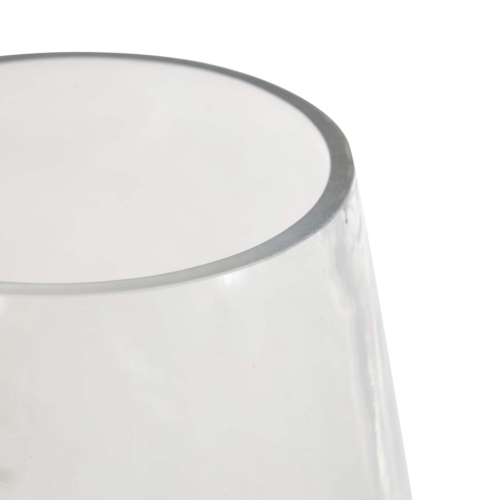 12" Clear Glass Cone Shaped Decorative Vase