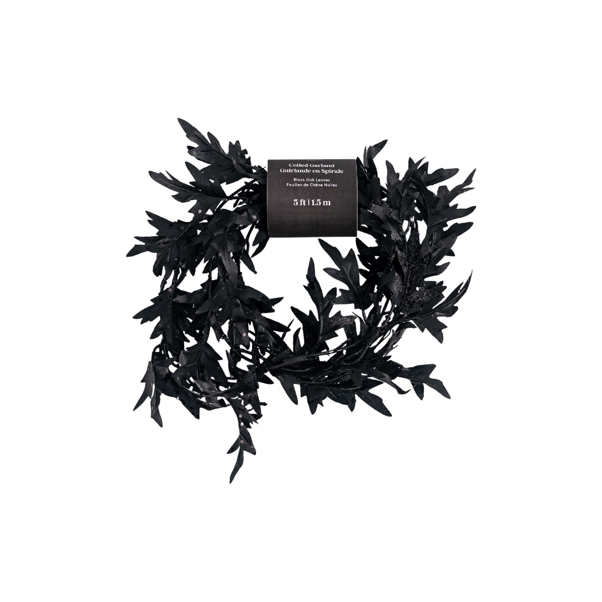 5ft. Black Oak Leaf Coiled Garland by Ashland®