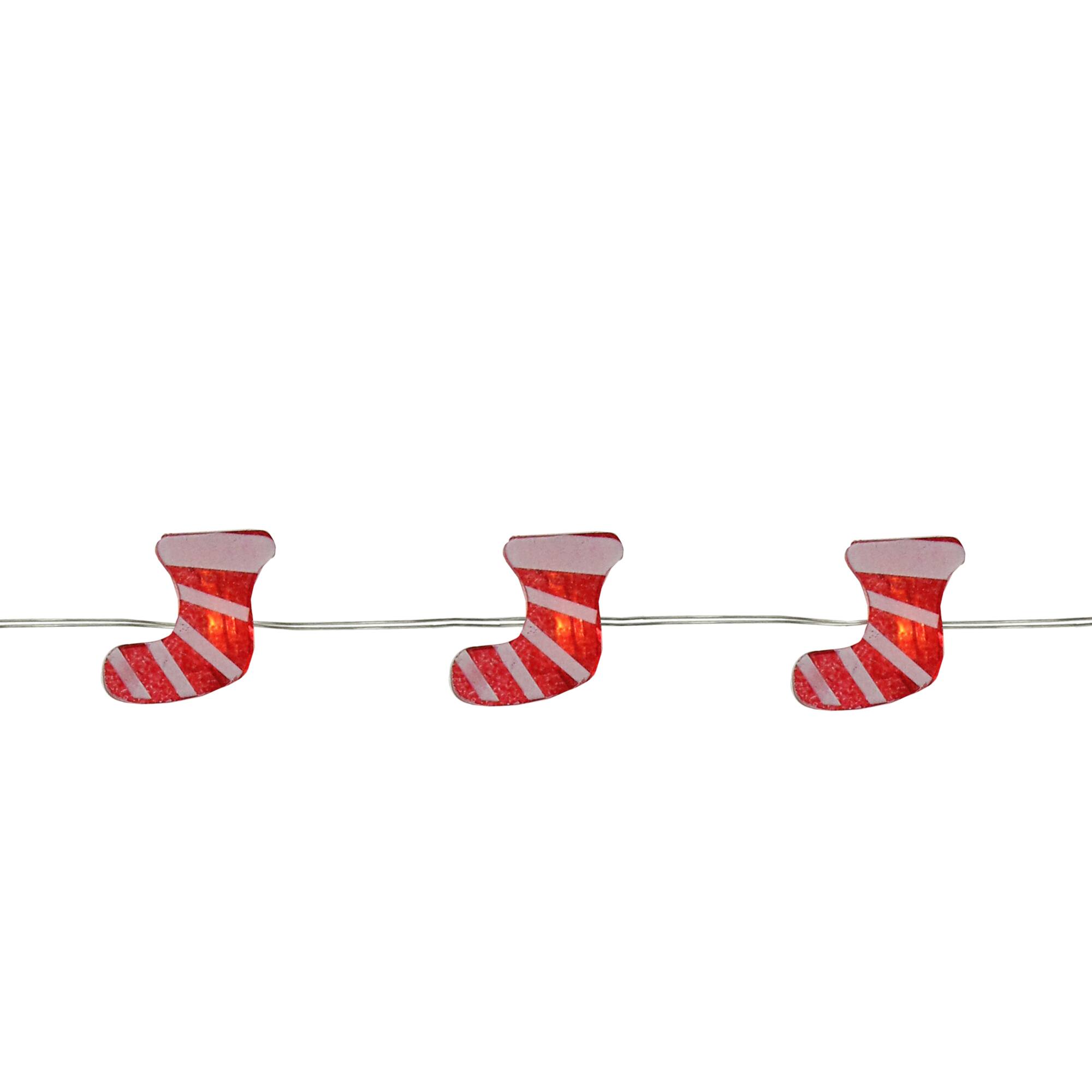 20ct. Warm White & Red LED Fairy Mini Christmas String Lights