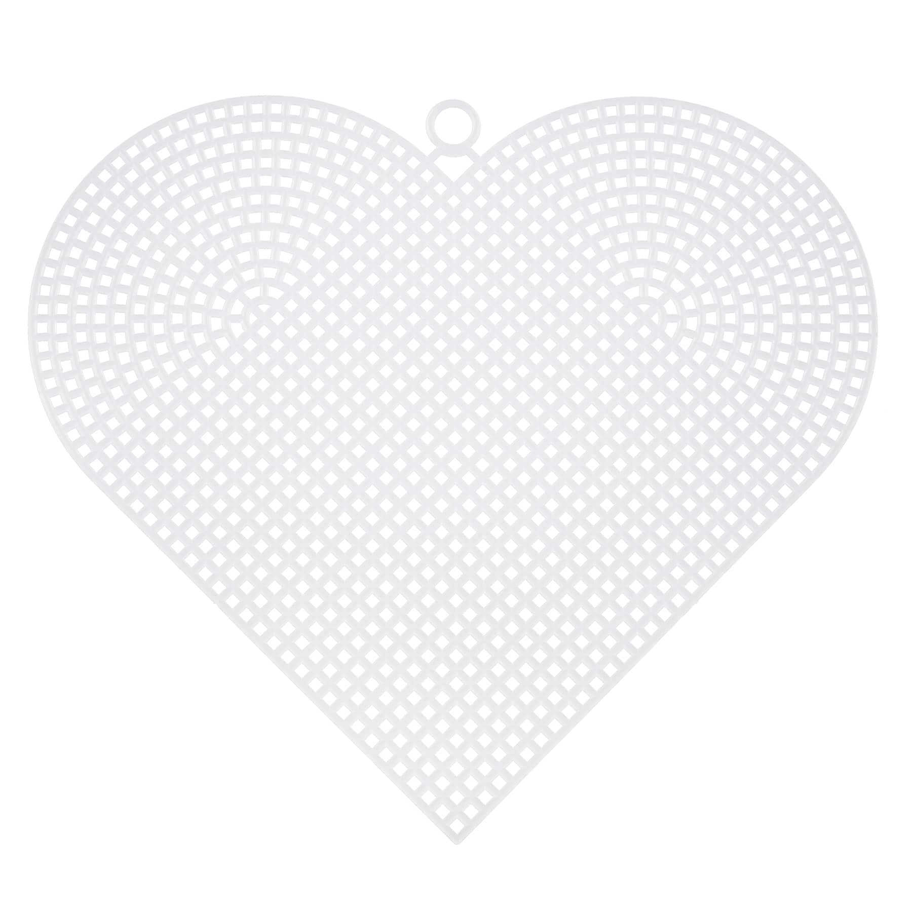 Toiles en plastique transparent en forme de cœur de Loops & Threads, 15,2 cm