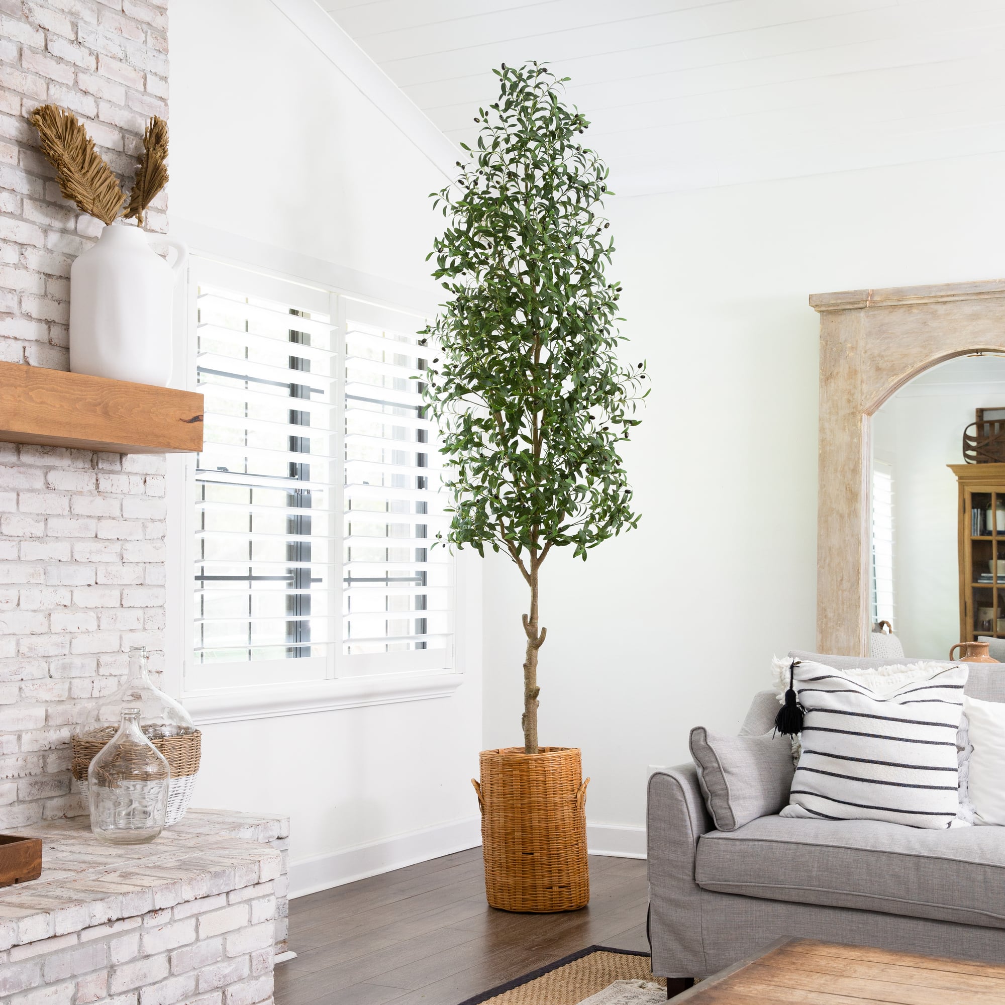 10ft. Potted Artificial Olive Tree