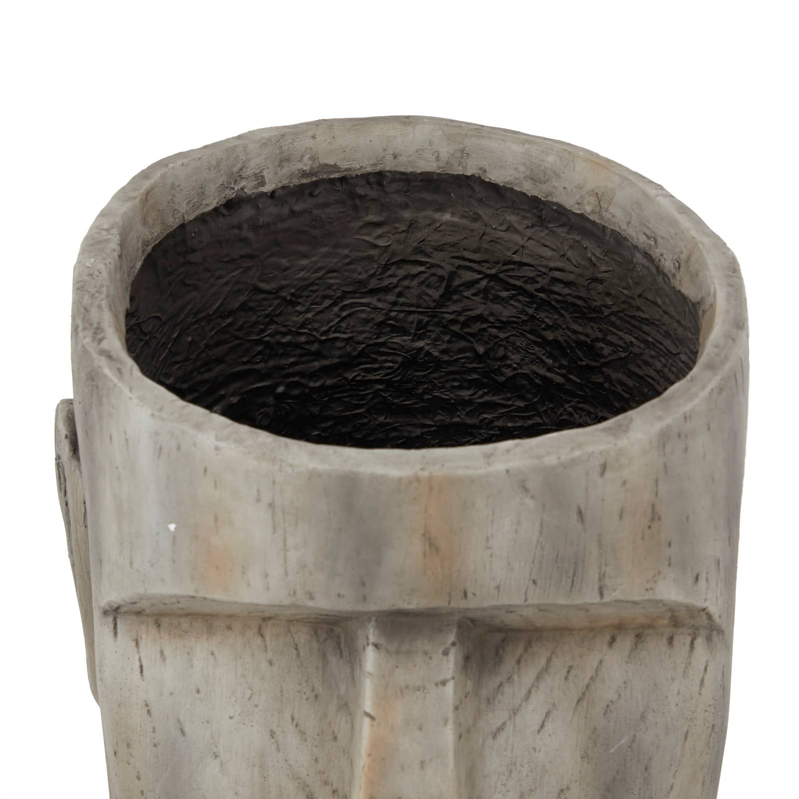 Brown Contemporary Planter, 13" x 14" x 18"