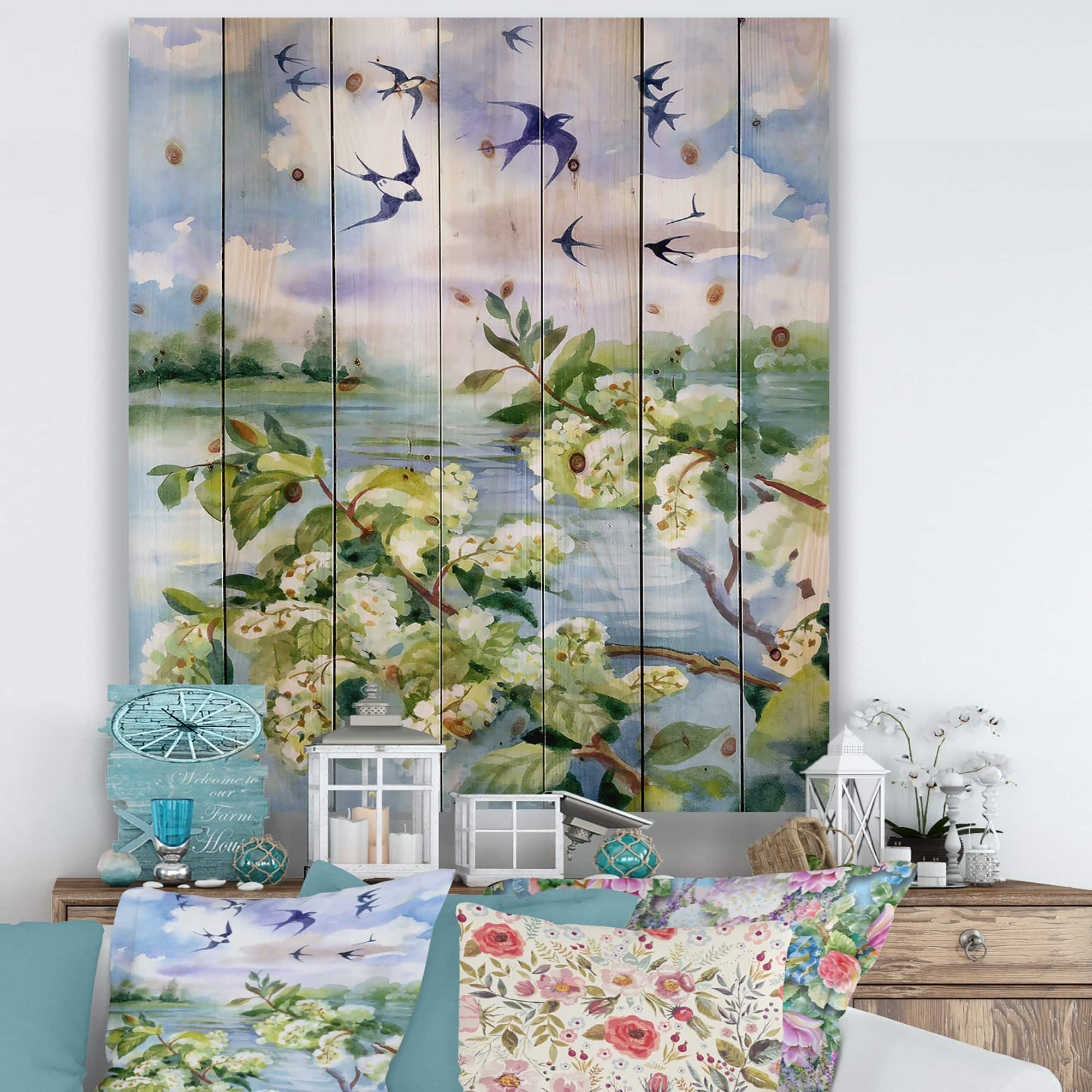 Designart - Flowers of The Cherry Blossoms On A Spring Day