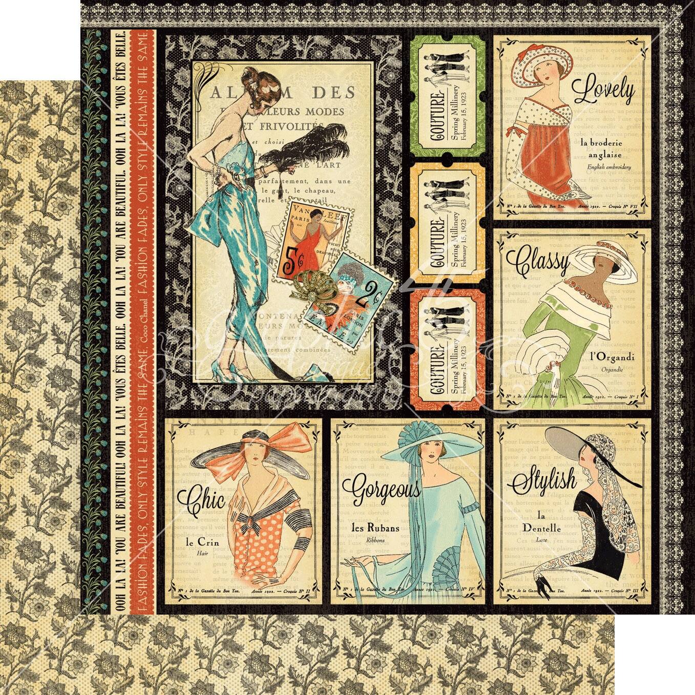 Graphic 45 Deluxe Collector's Edition Pack 12" x 12", Couture