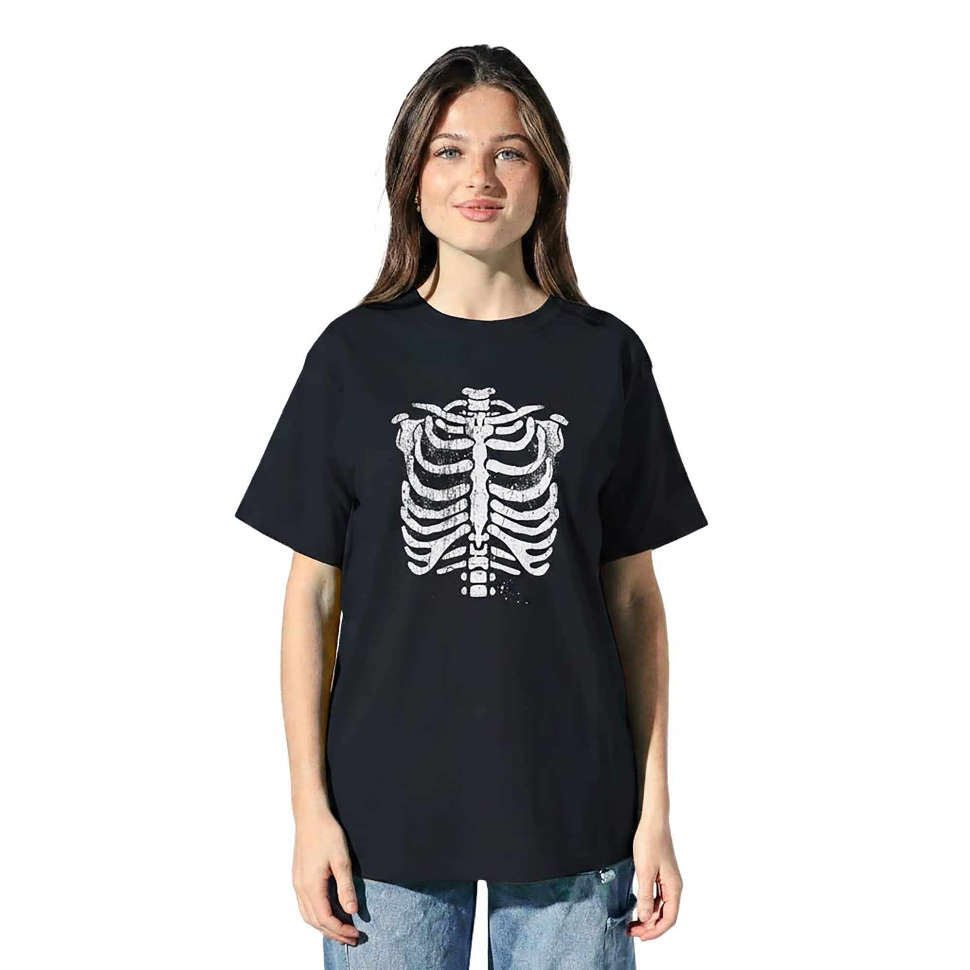 Black Ribcage Adult T-Shirt