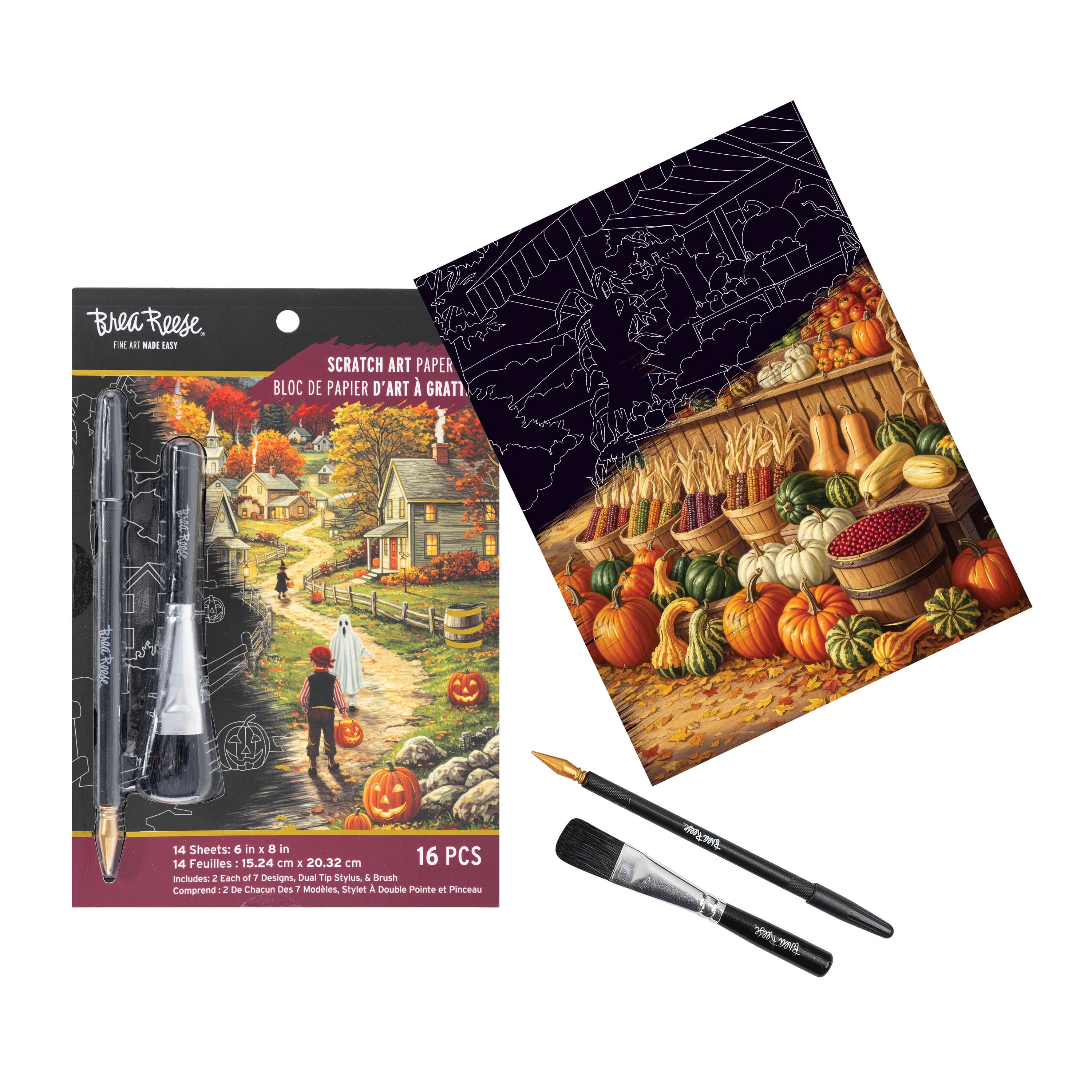Brea Reese® 6" x 8" Hometown Halloween Scratch Art Paper Pad
