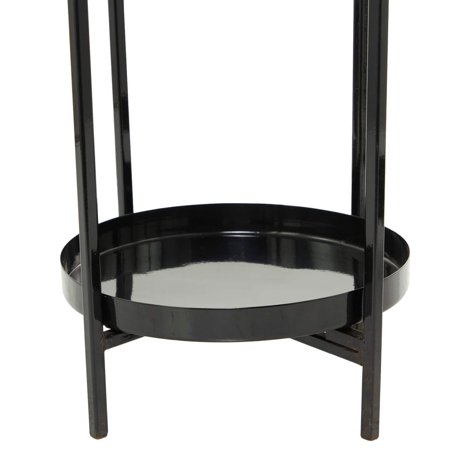 Black Metal Modern Planter, Set of 2" 32", 24"