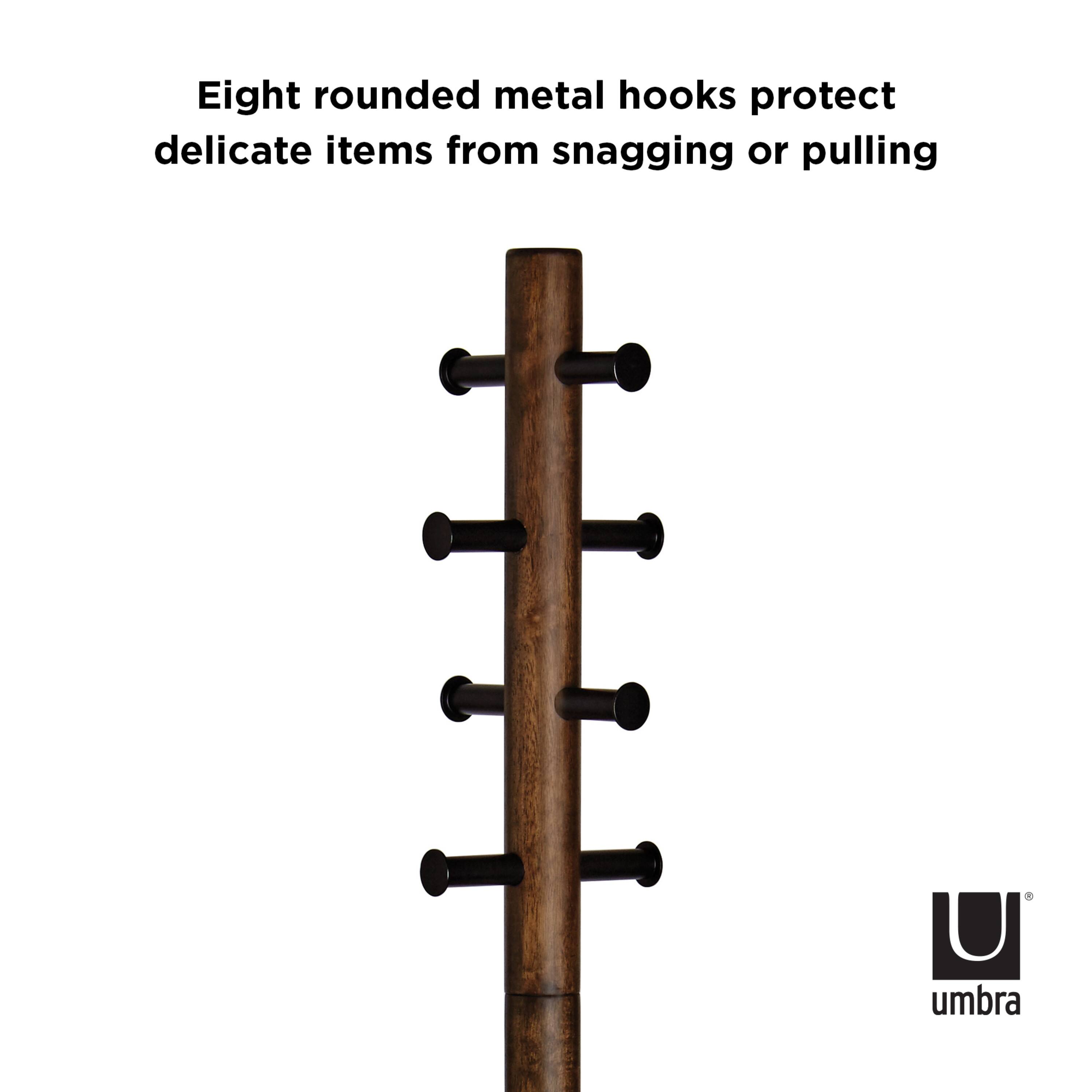 Umbra 66" Black & Walnut Pillar Coat Rack