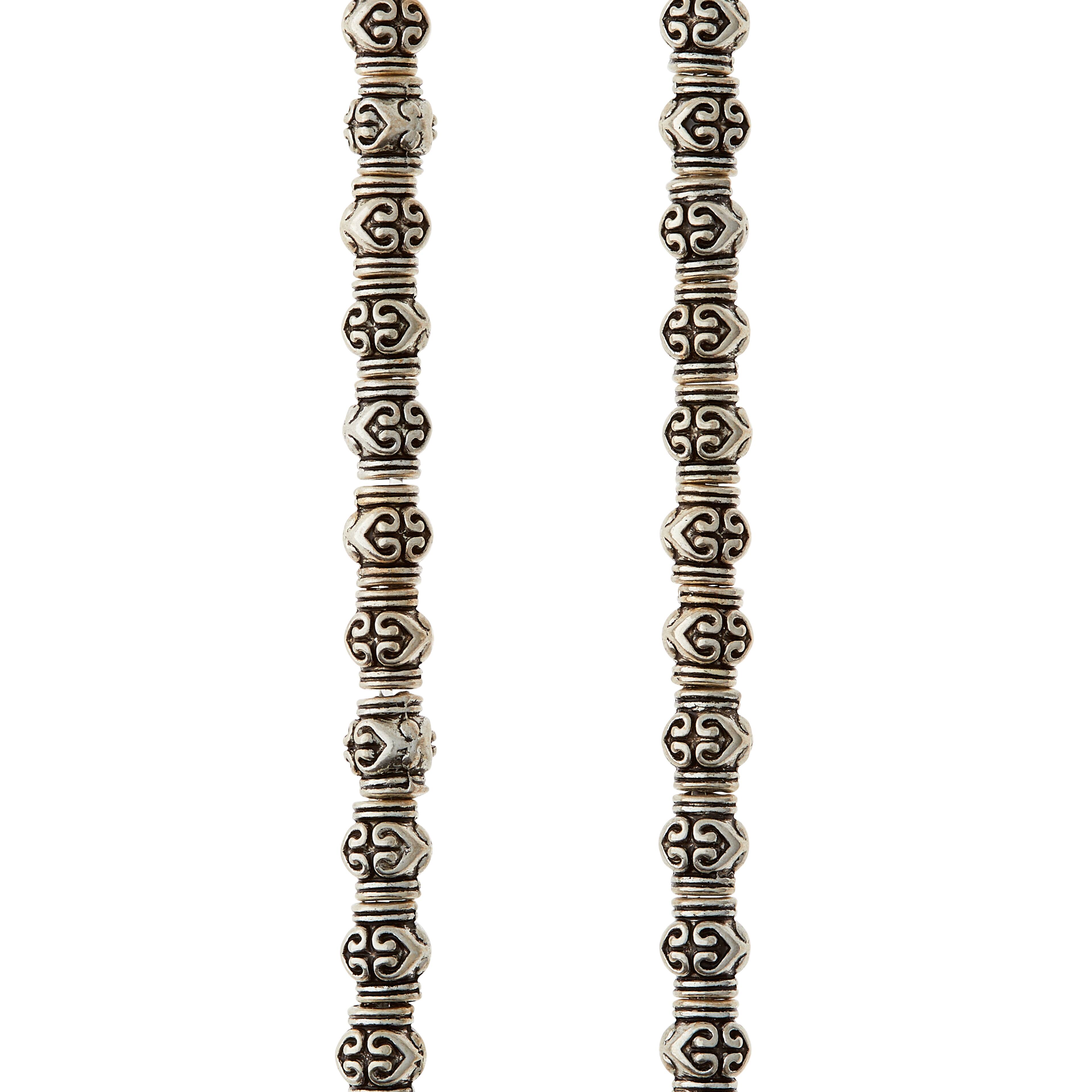 12 Pack: Antique Silver Metal Rondelle Beads, 7mm by Bead Landing™