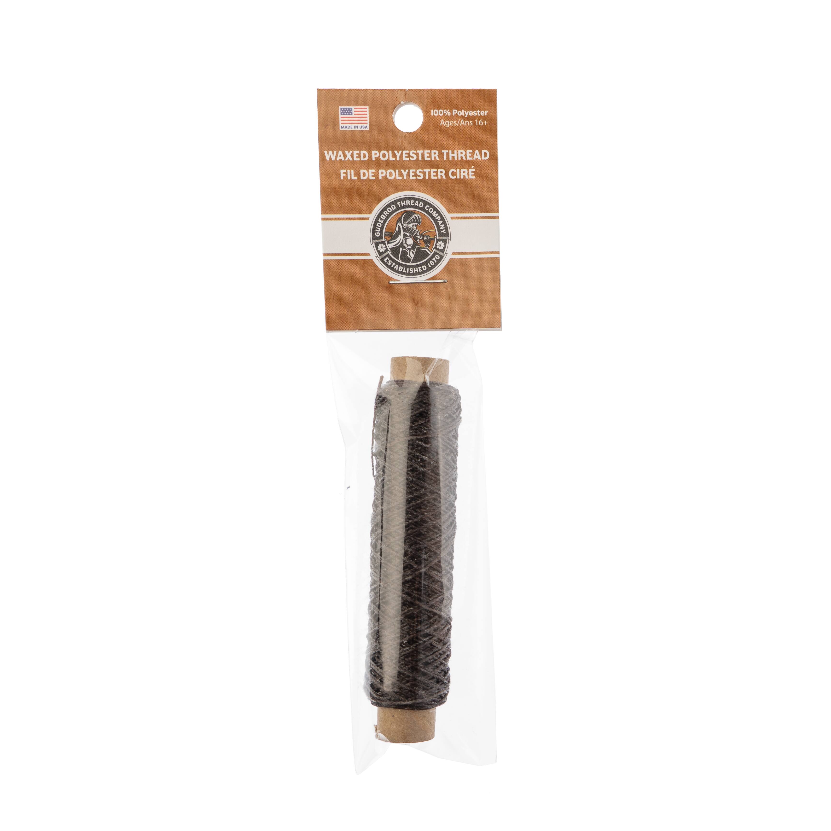 Gudebrod 0.018" 3 Ply Waxed Thread Bobbin, 75ft.
