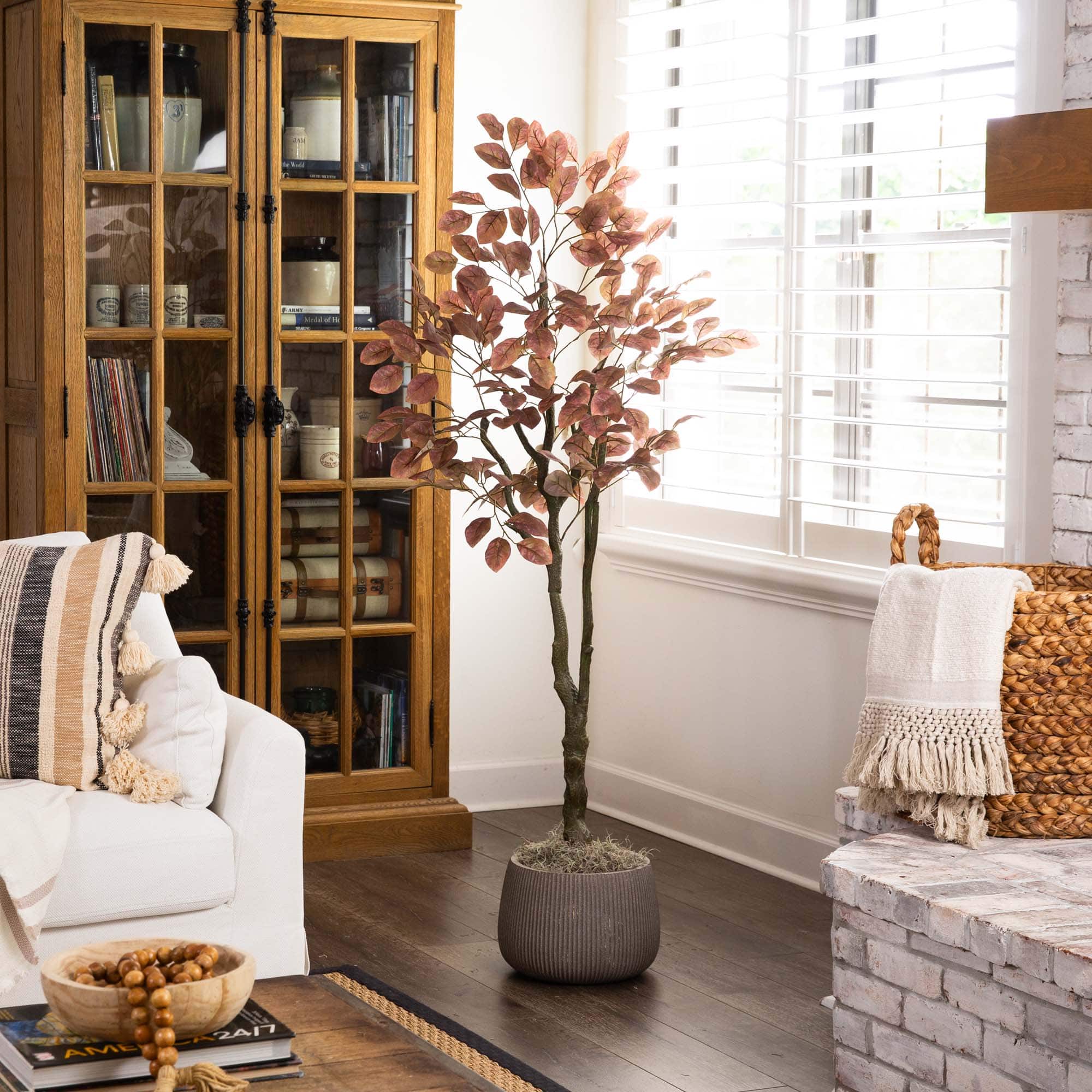 6ft. Brown Autumn Dogwood Artificial Potted Tree
