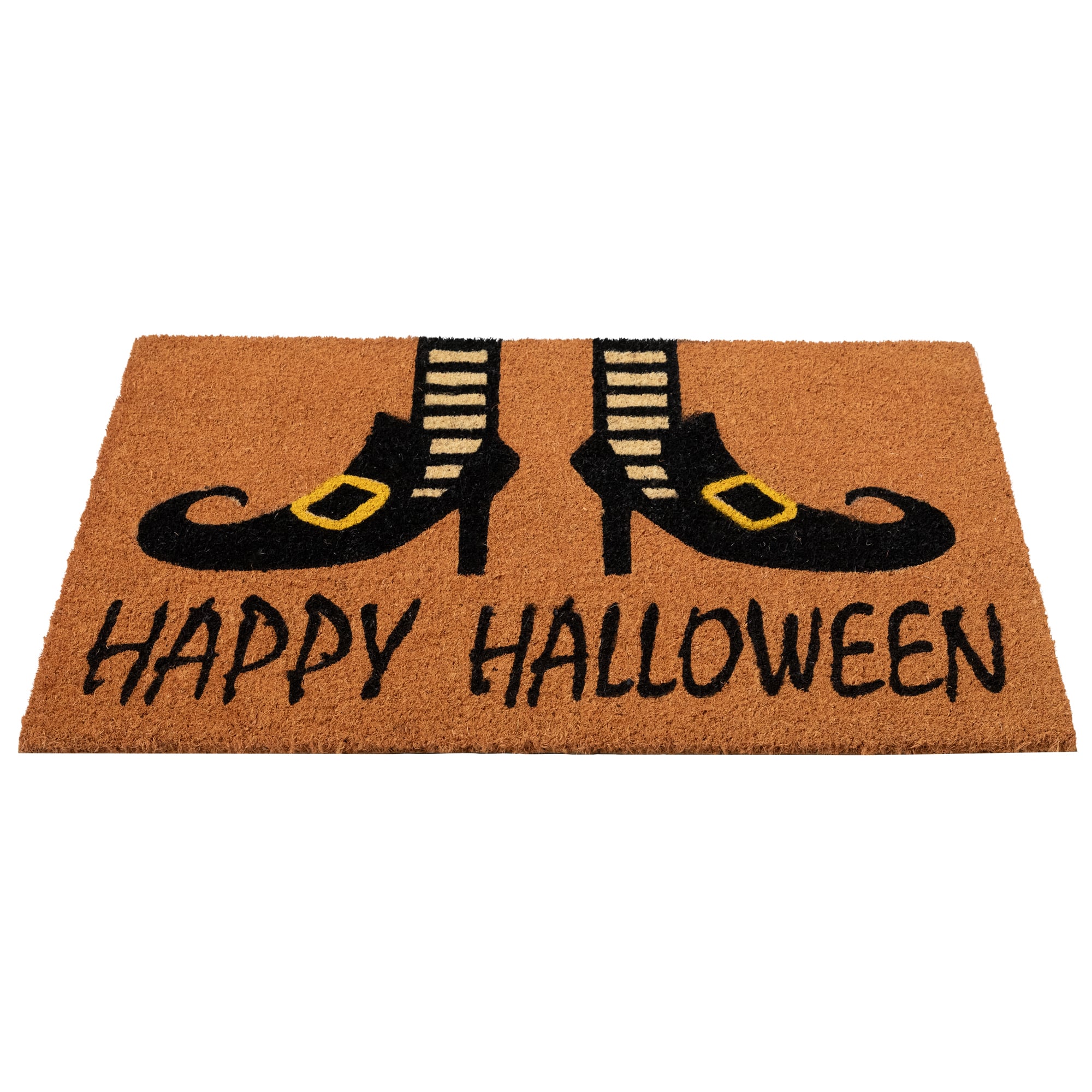 Wicked Witch Shoes "Happy Halloween" Coir Doormat, 18" x 30"