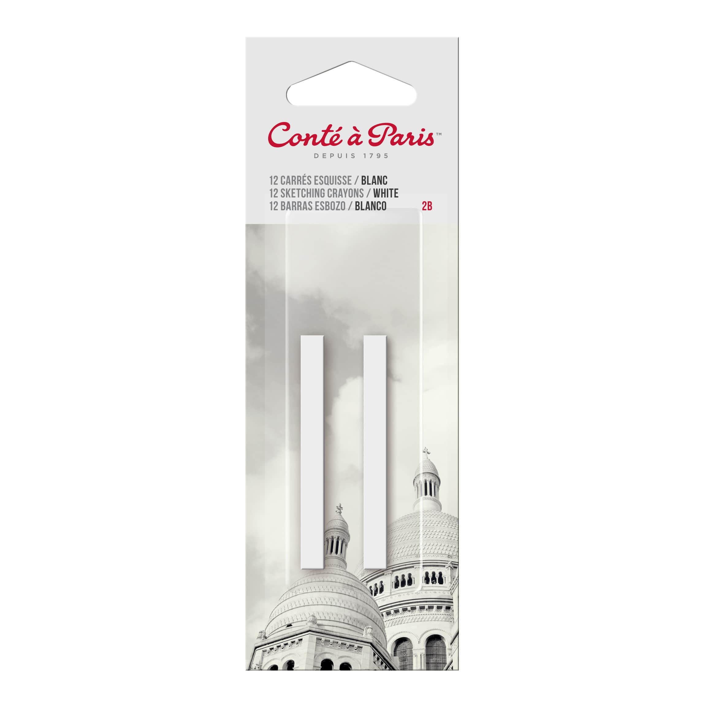 Conté à Paris™ White 2B 2456 Sketching Crayons, 2ct.