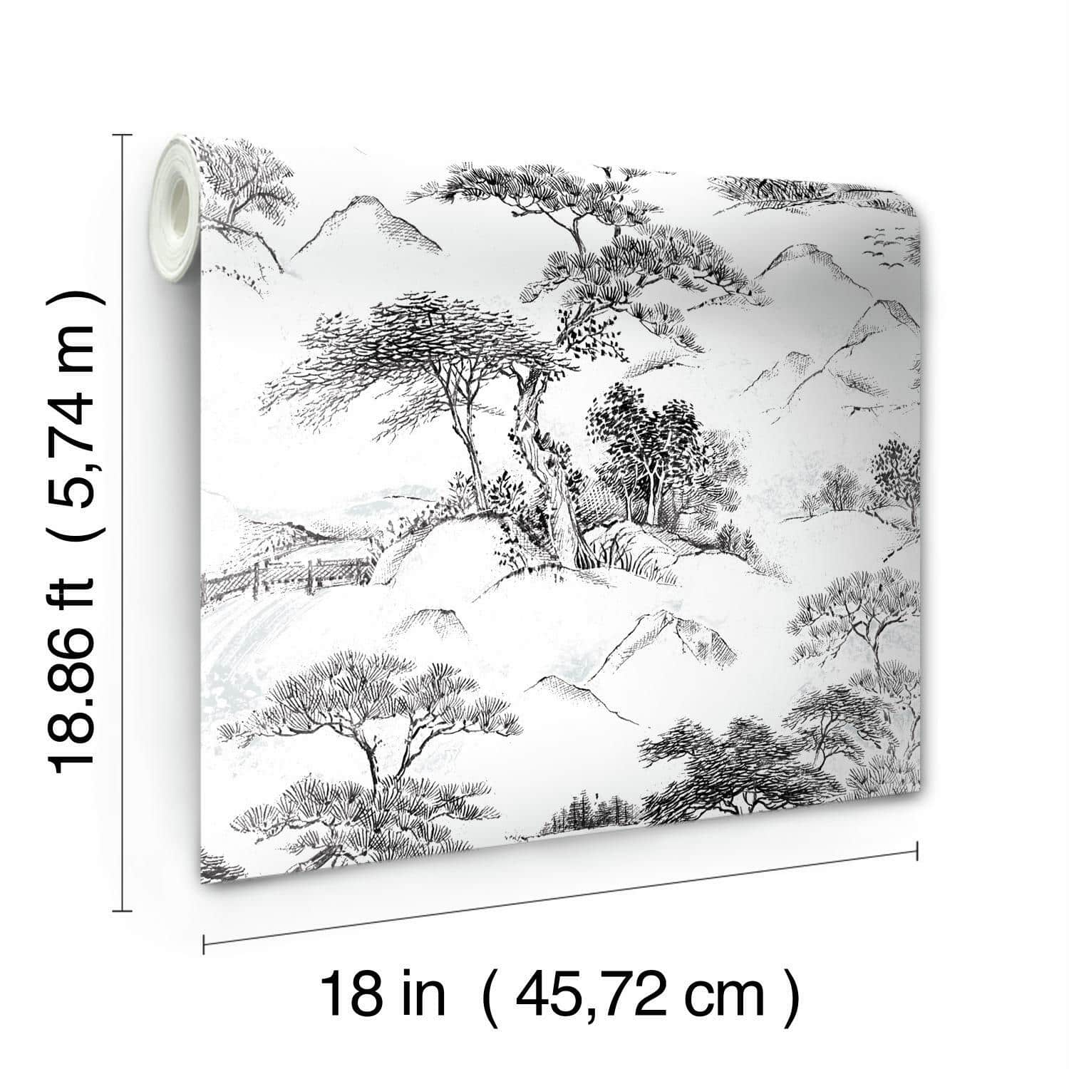 RoomMates Oriental Toile Peel & Stick Wallpaper