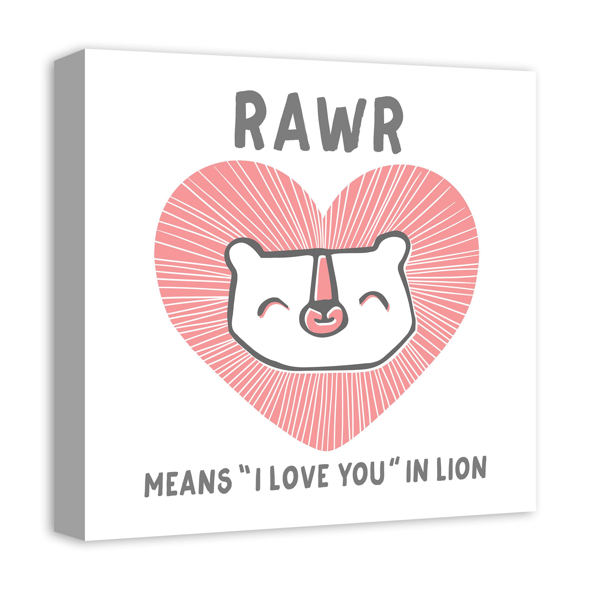 Lion Love Canvas Wall Art
