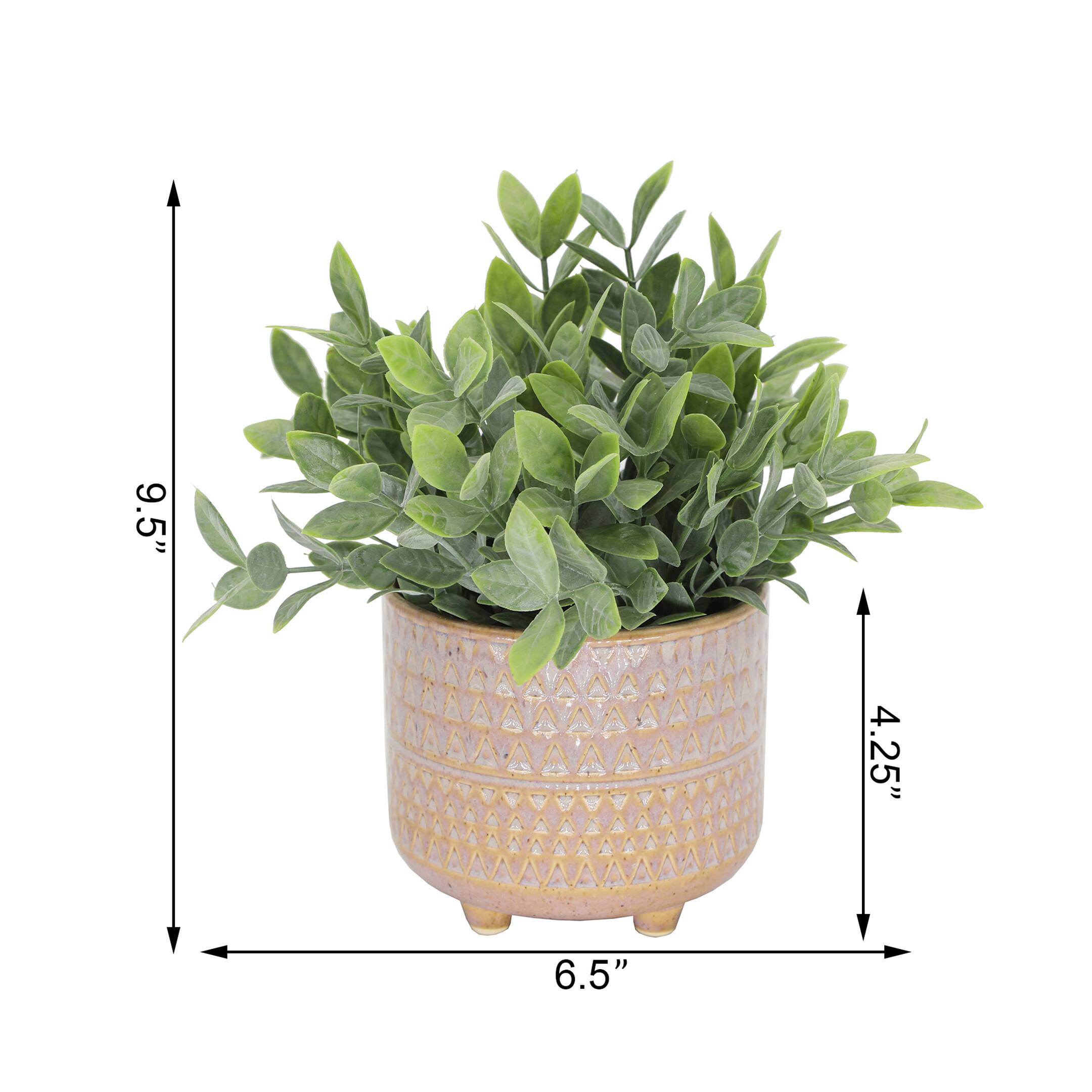 Flora Bunda® 9.5" Tea Leaf in Mauve Pharaoh Footed Pot