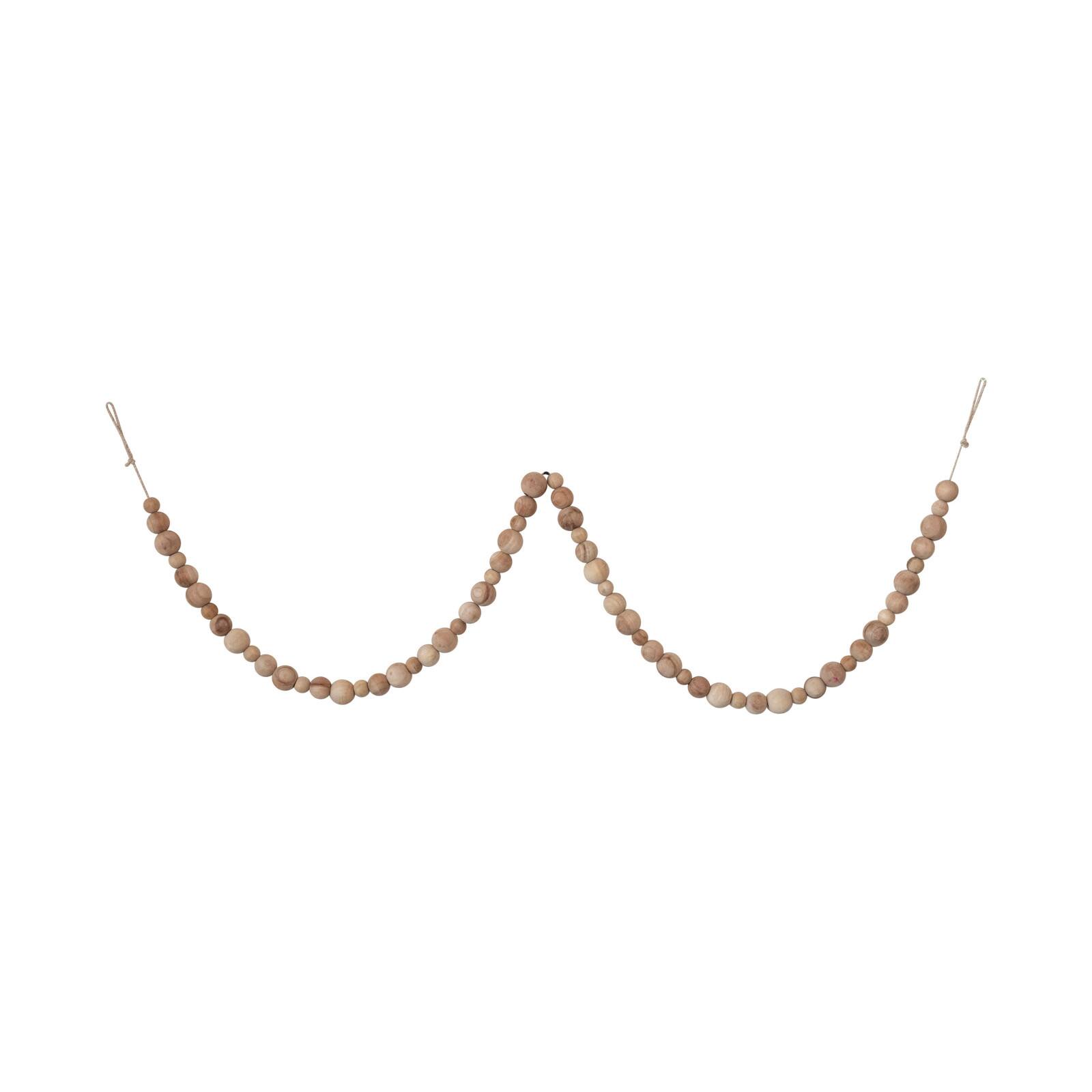 Hello Honey® 6ft. Natural Mango Wood Bead Garland