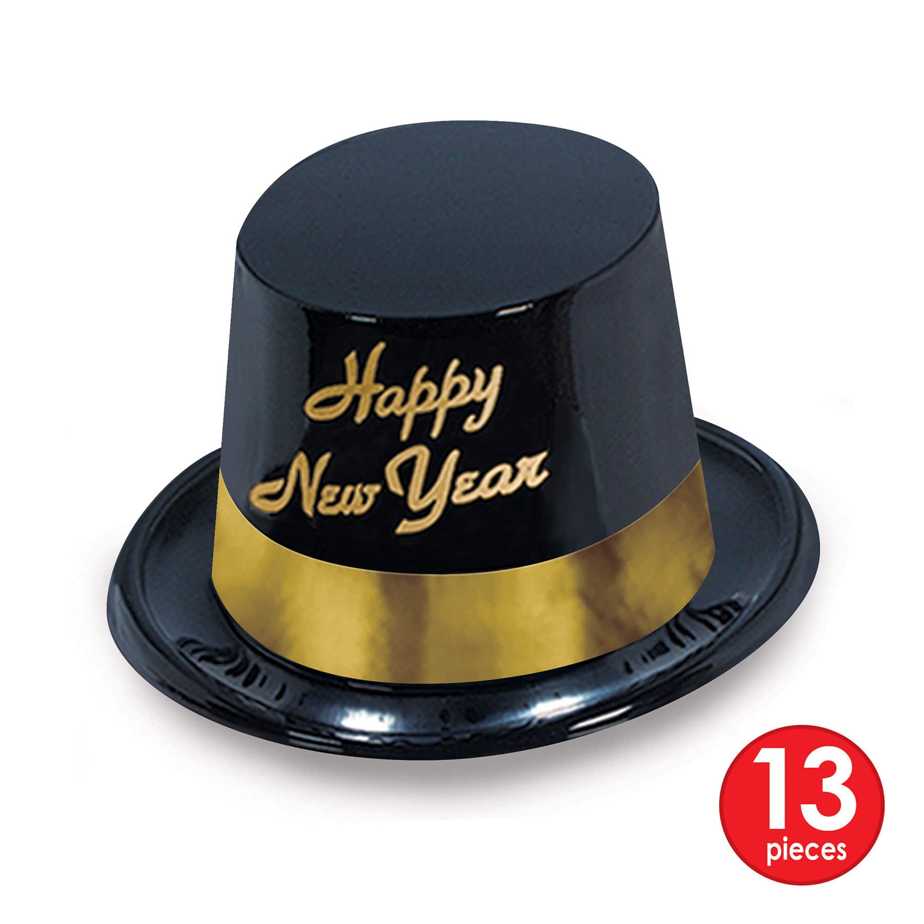Beistle Black & Gold New Year Legacy Party Favor Kit for 25