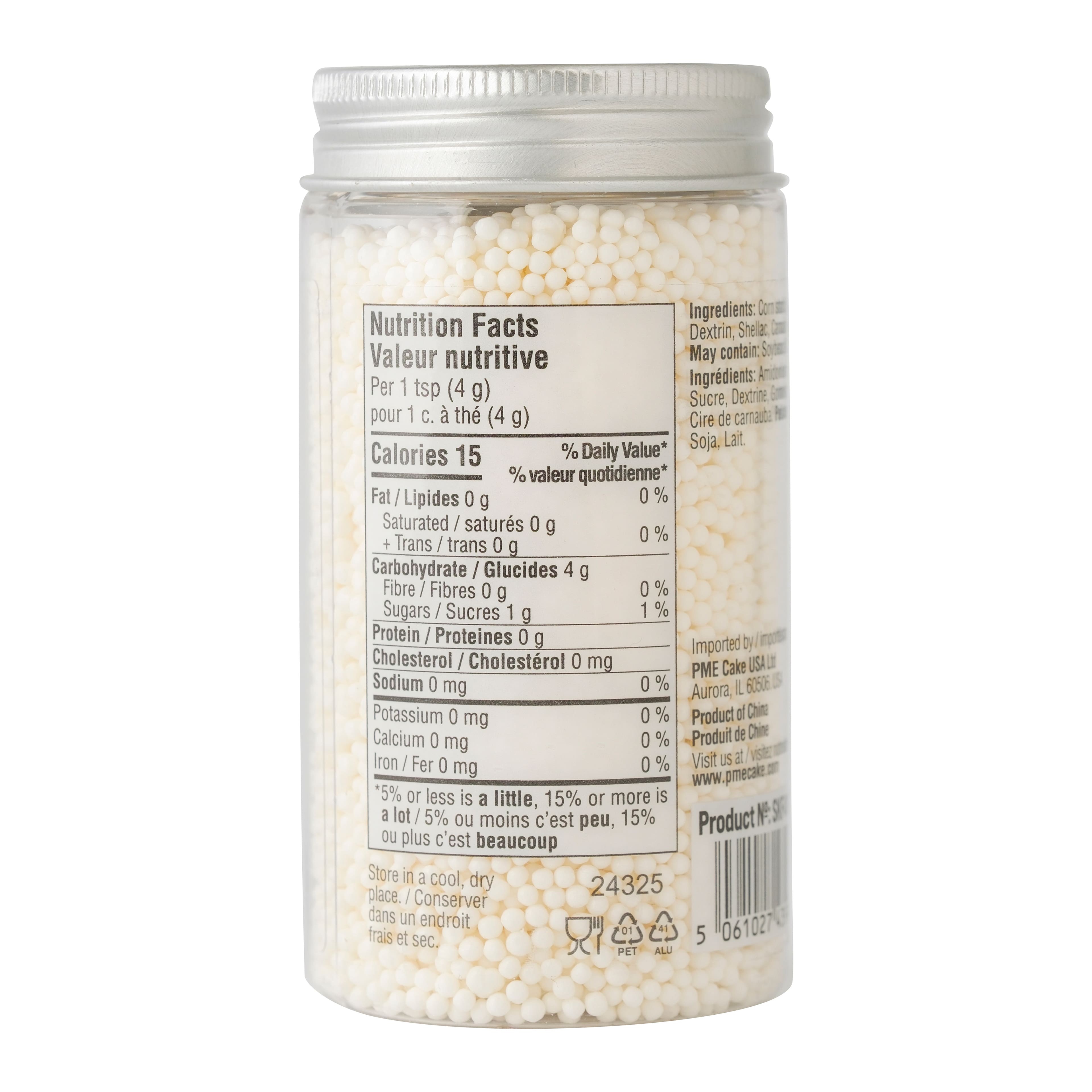 PME Cake Sweet Street® 3.8oz. Nonpareils Sprinkles