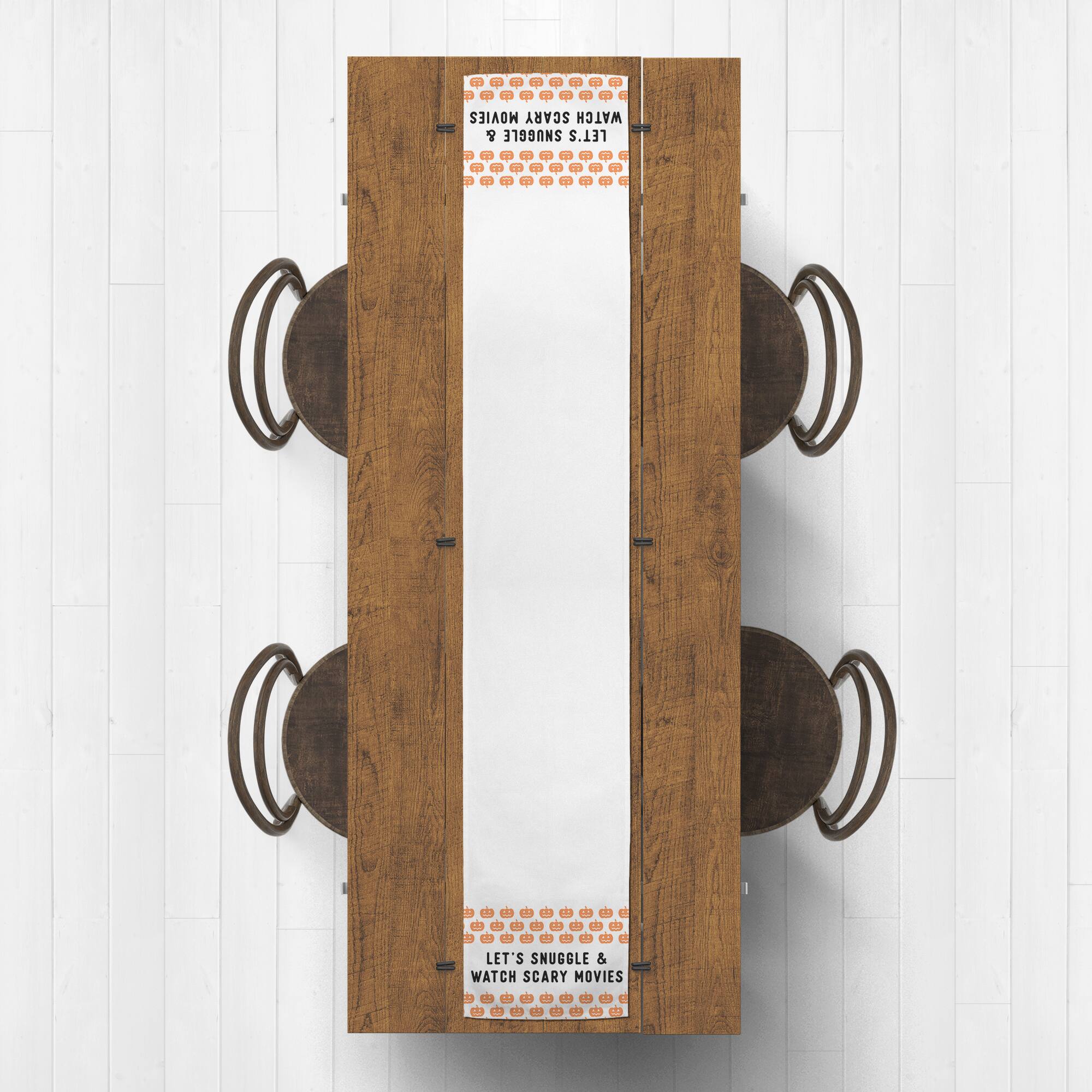 Snuggle and Watch Scary Movies 16" x 72" Cotton Twill Runner