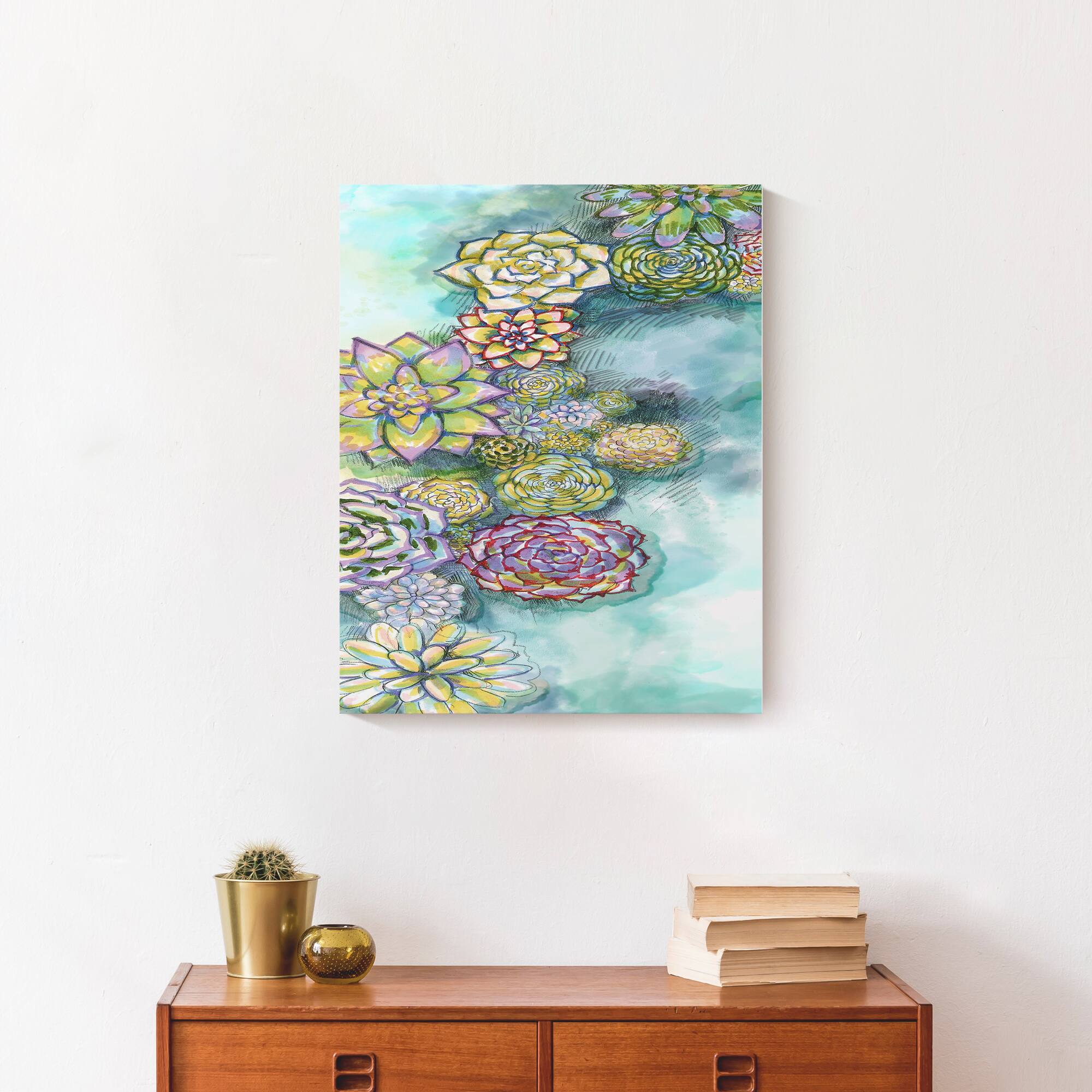 Array Of Succulents 16" x 20" Canvas Wall Art